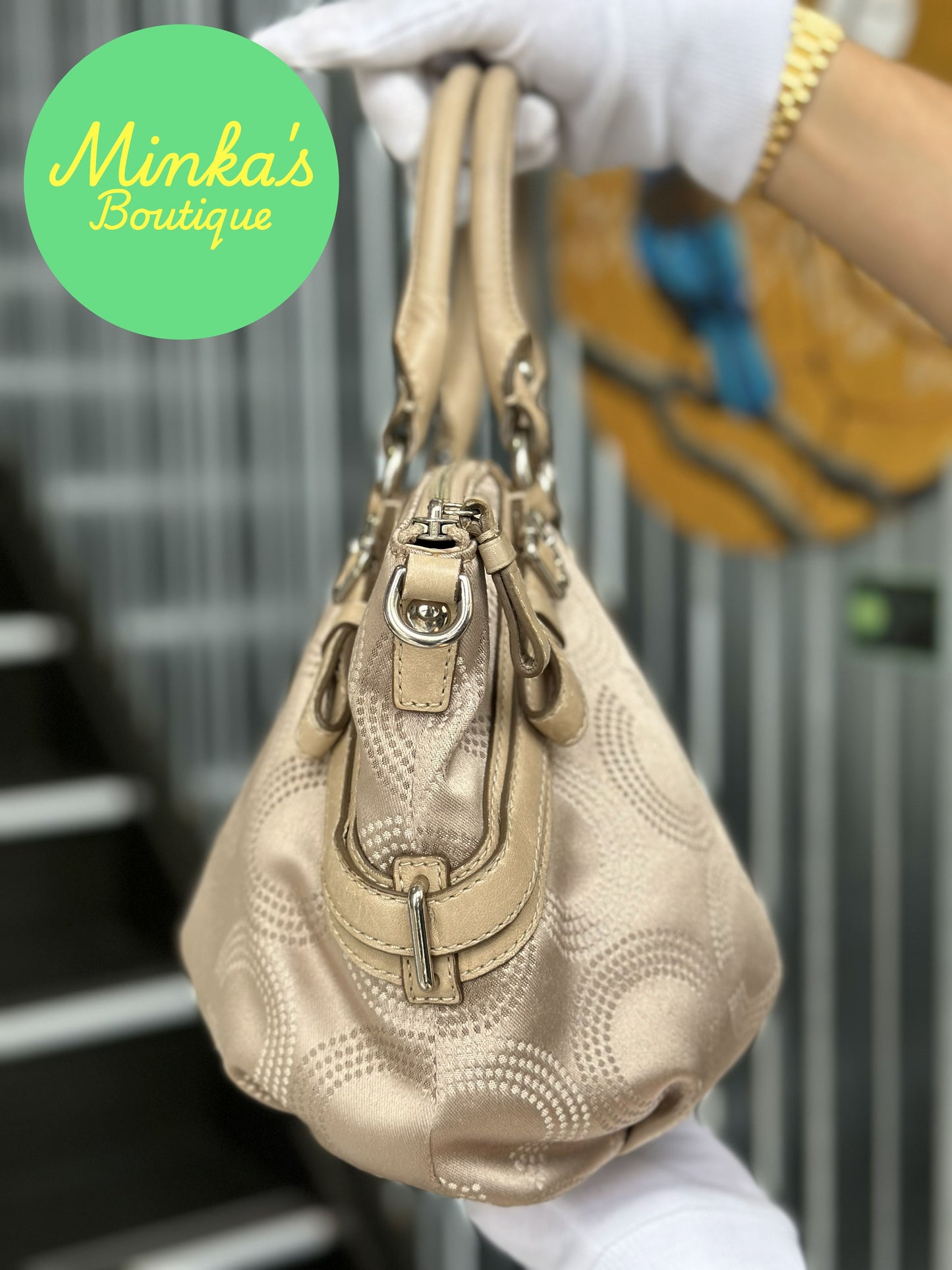 Coach Madison Dotted OP Art Sophia Satchel