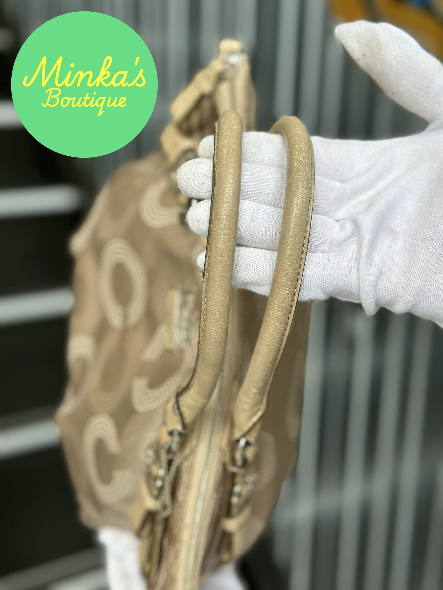 Coach Madison Dotted OP Art Sophia Satchel