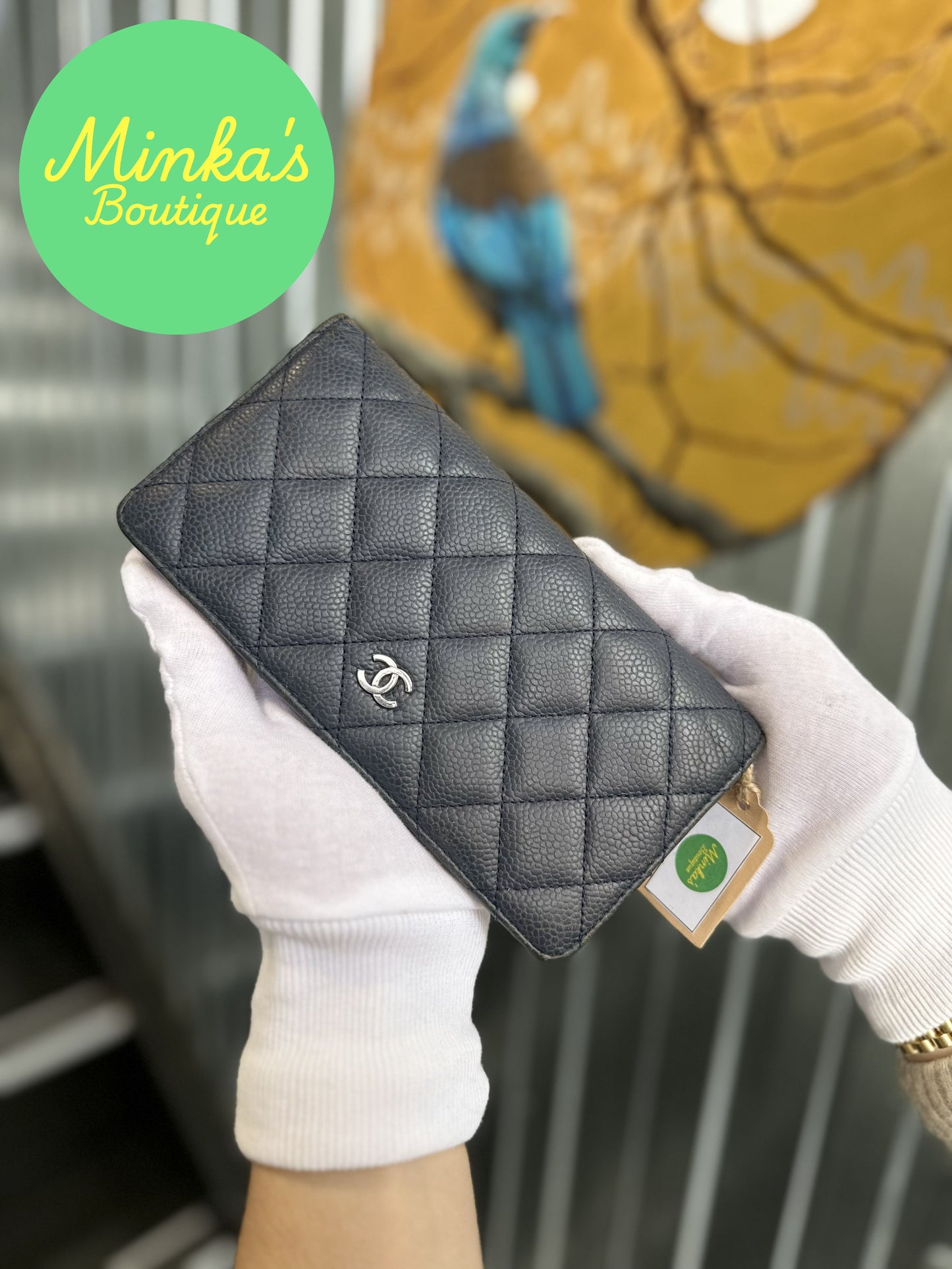 Chanel Quilted Caviar Long Wallet
