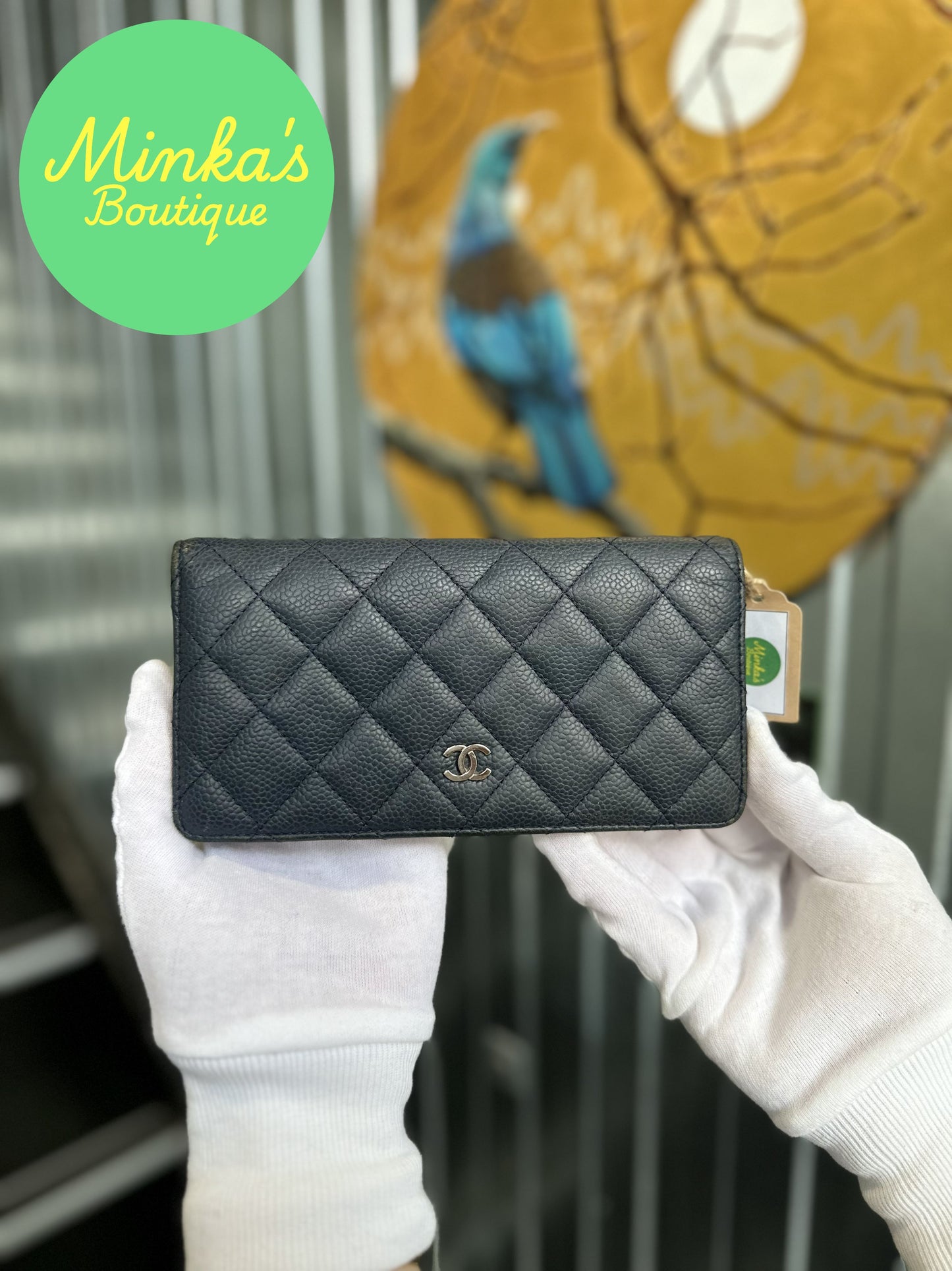 Chanel Quilted Caviar Long Wallet