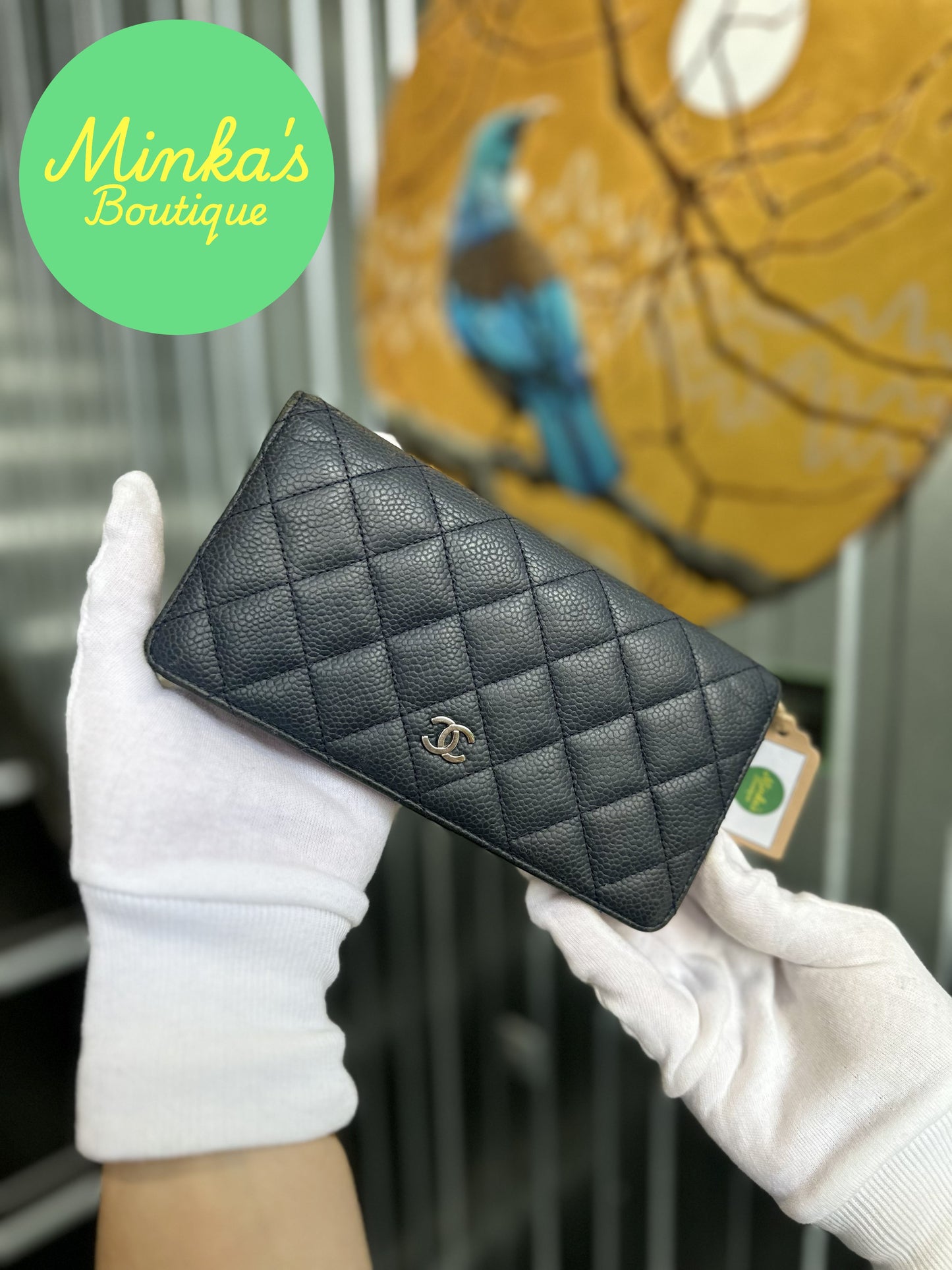 Chanel Quilted Caviar Long Wallet