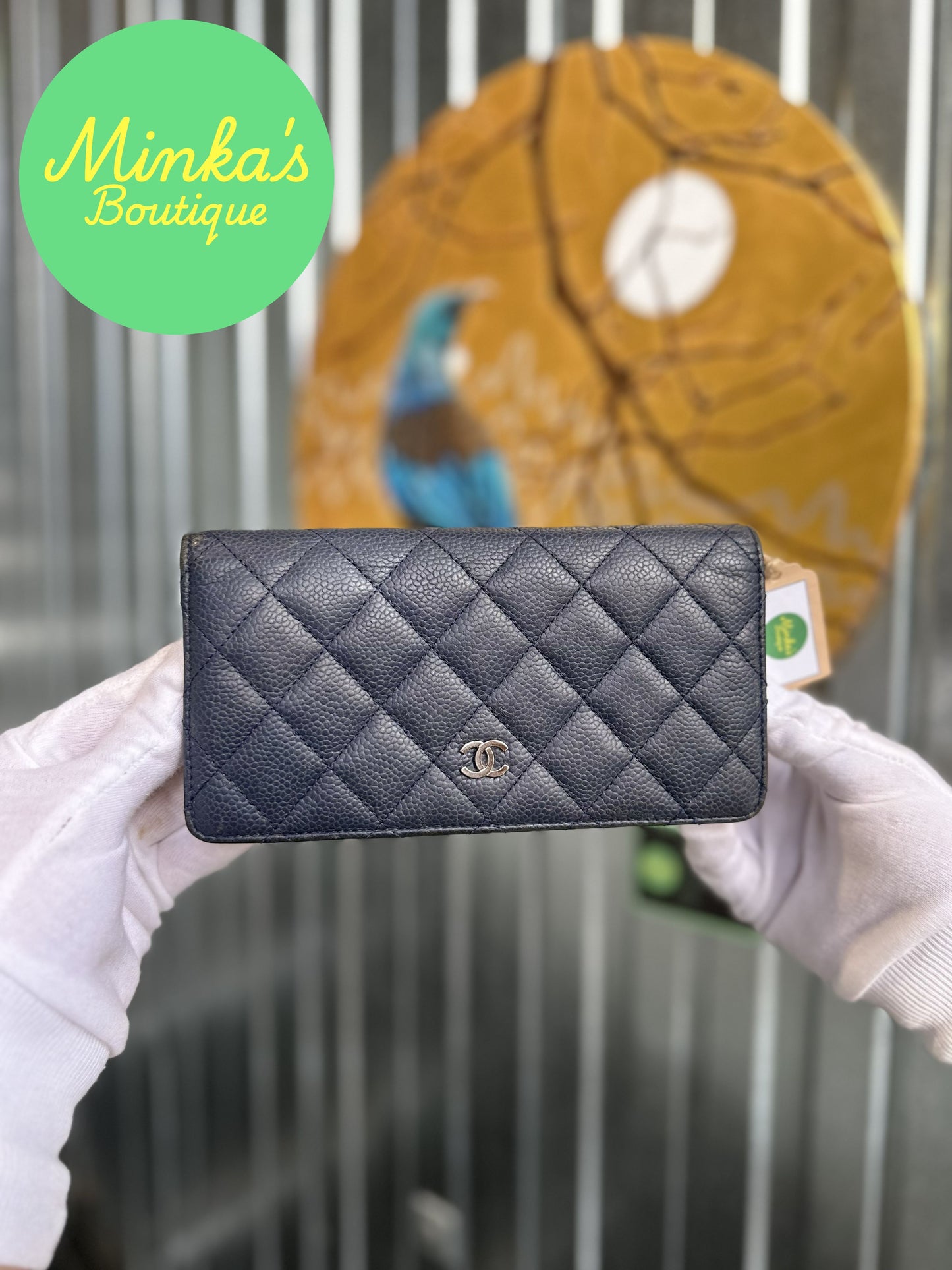 Chanel Quilted Caviar Long Wallet