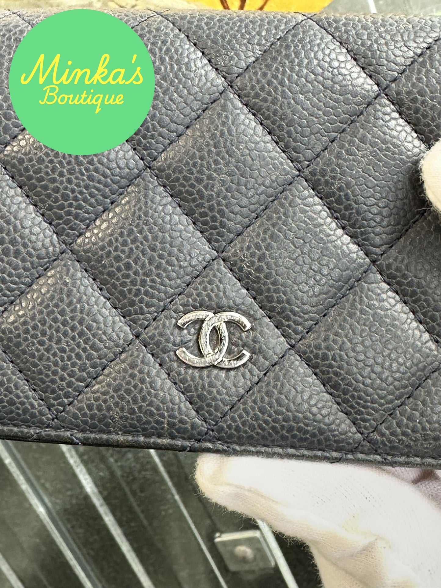 Chanel Quilted Caviar Long Wallet