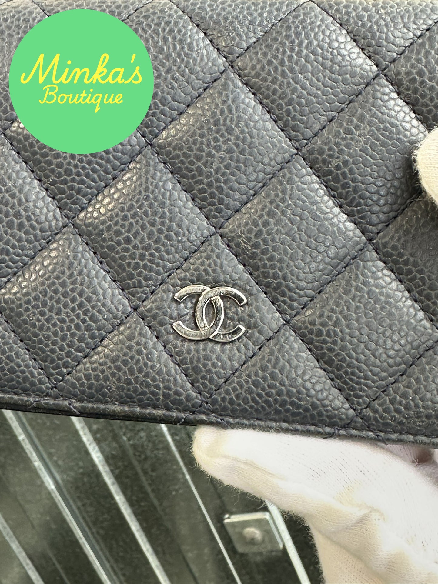 Chanel Quilted Caviar Long Wallet