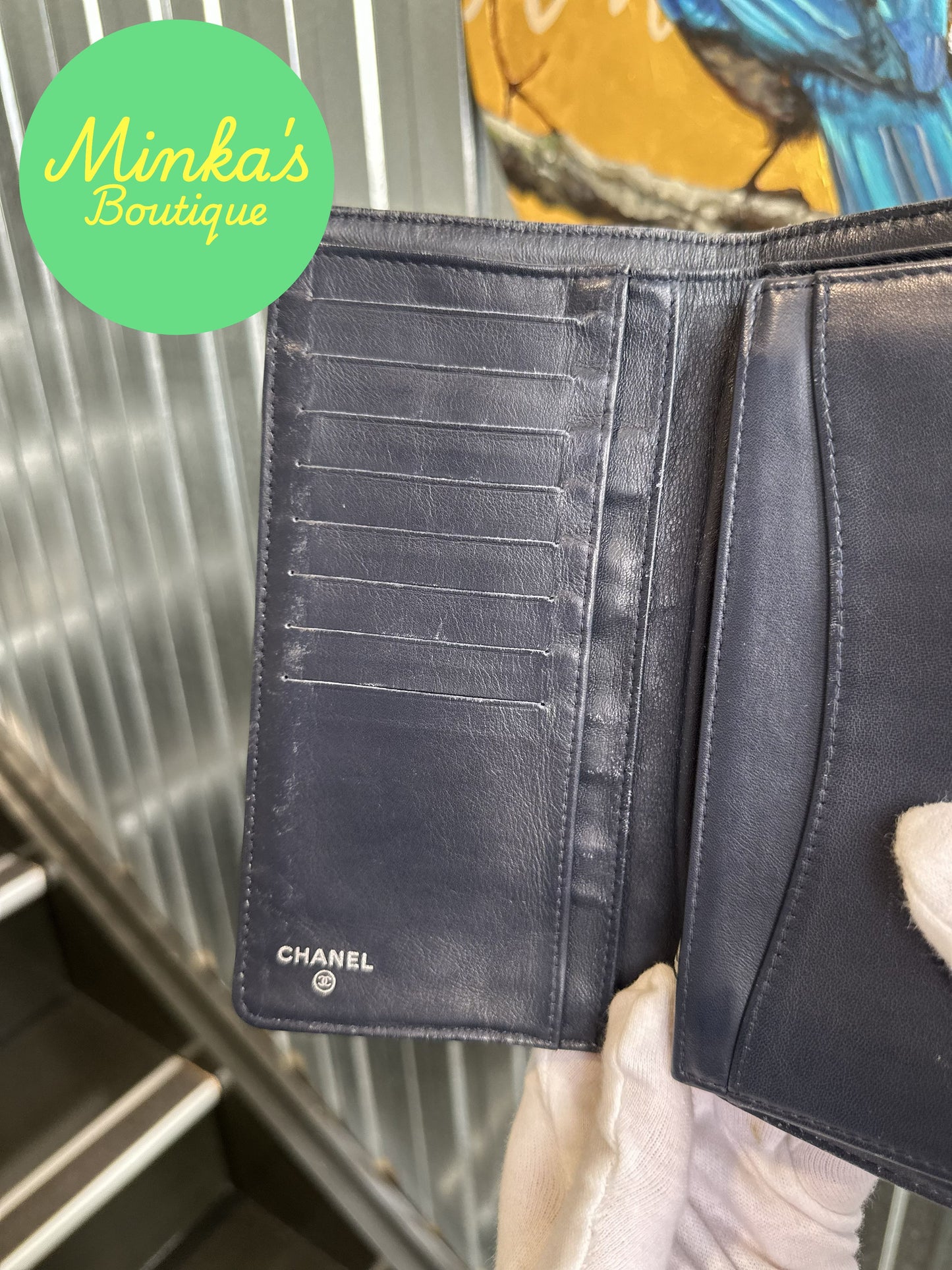 Chanel Quilted Caviar Long Wallet