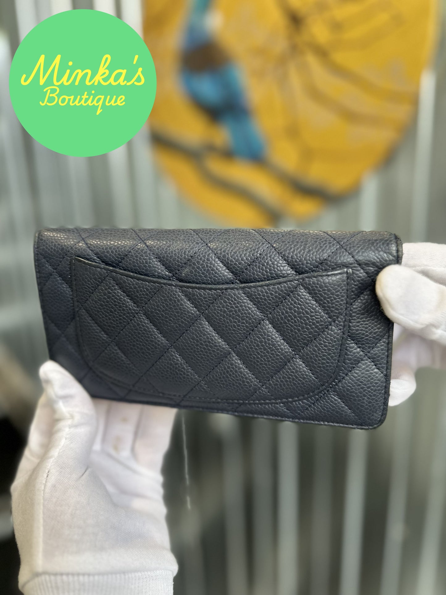 Chanel Quilted Caviar Long Wallet