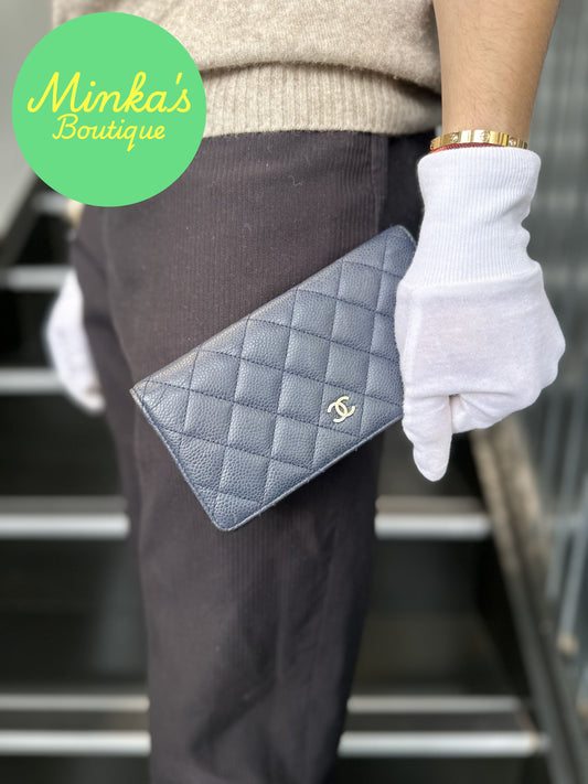 Chanel Quilted Caviar Long Wallet