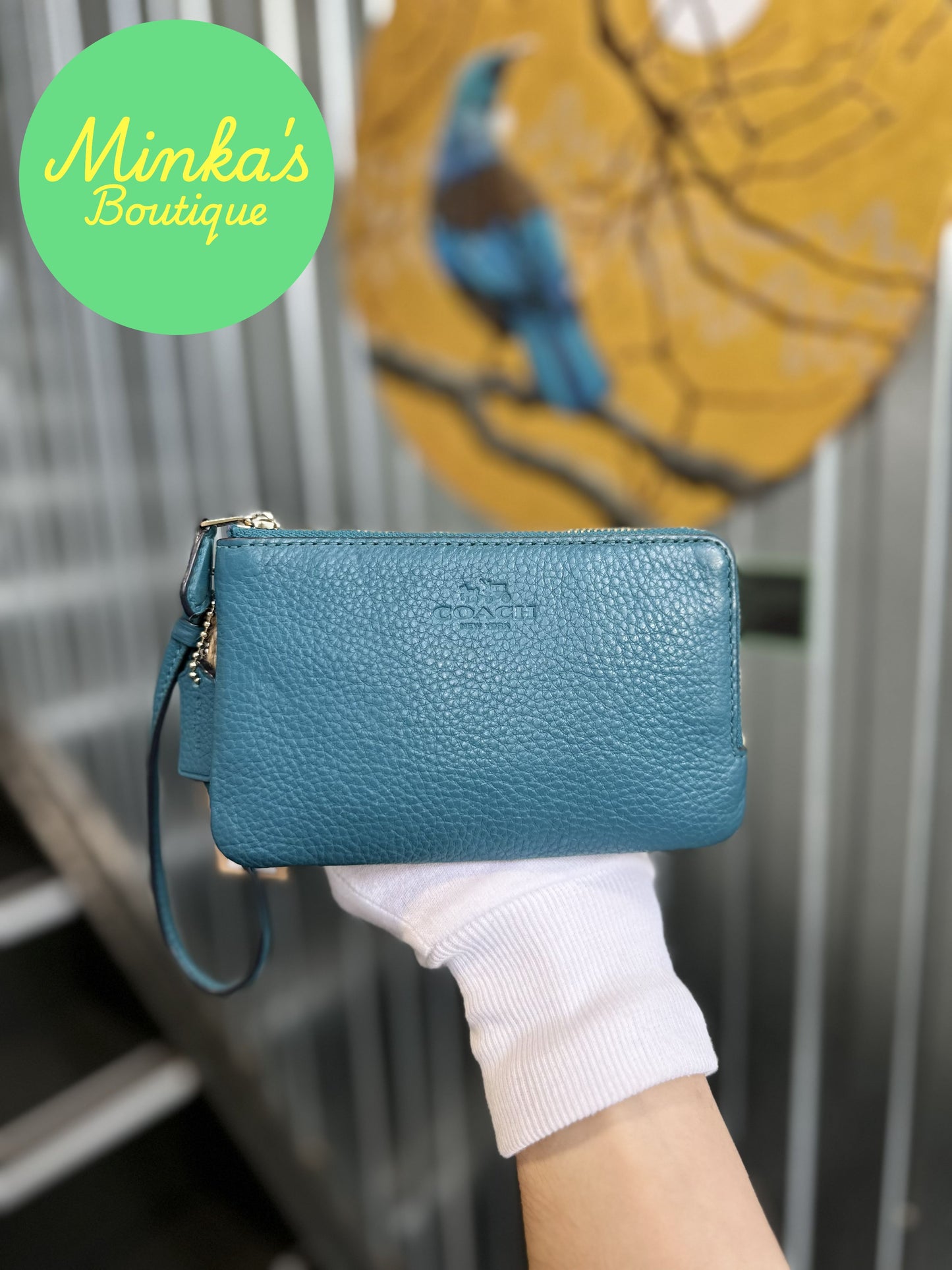 Coach Double Corner Zip Wristlet