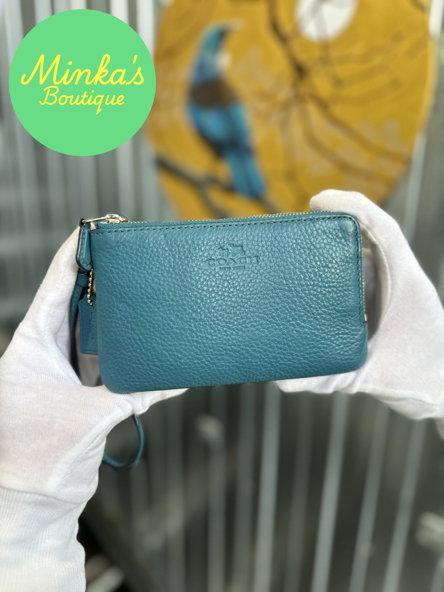 Coach Double Corner Zip Wristlet