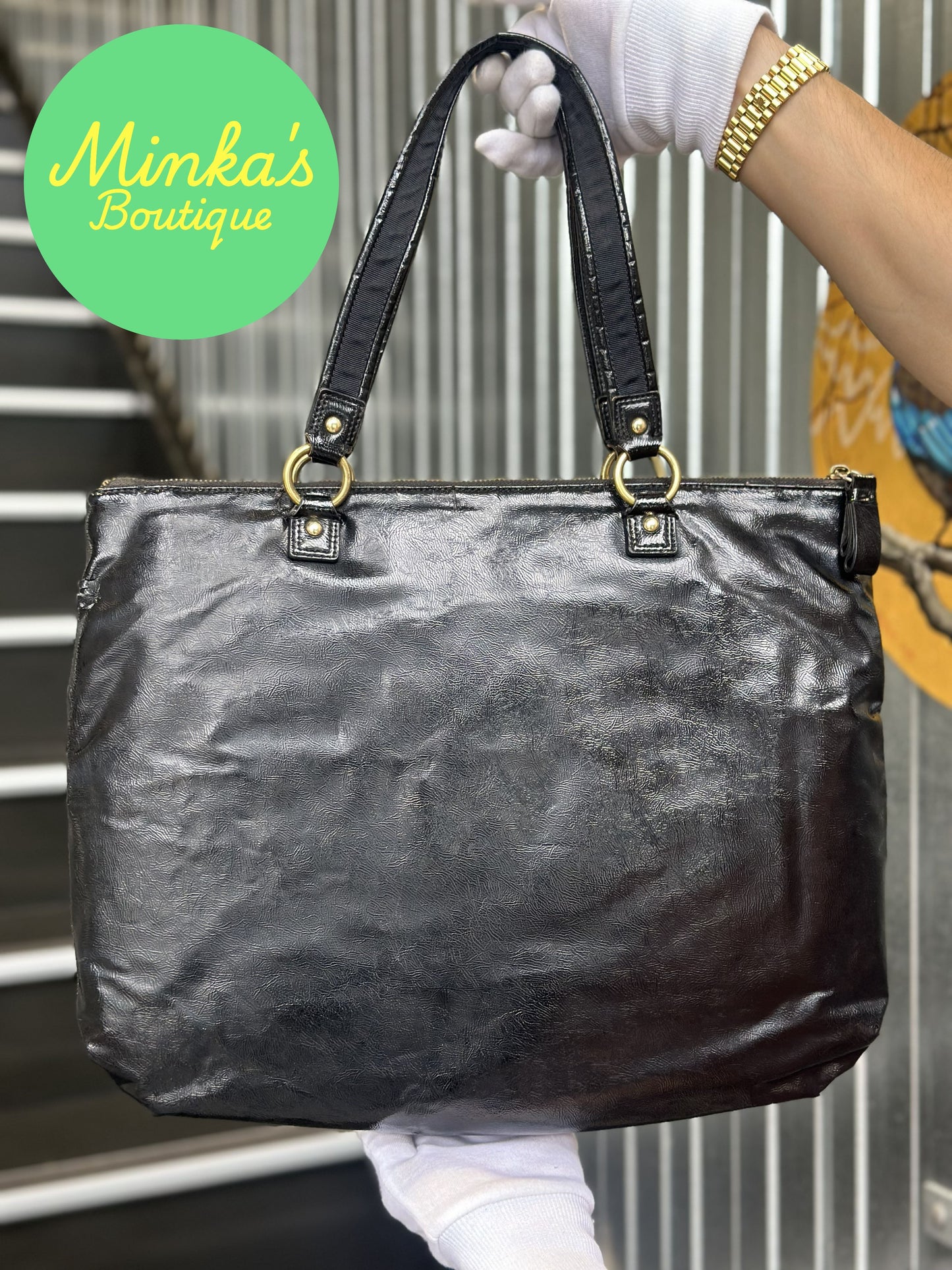 Coach Poppy Daisy Liquid Gloss Tote