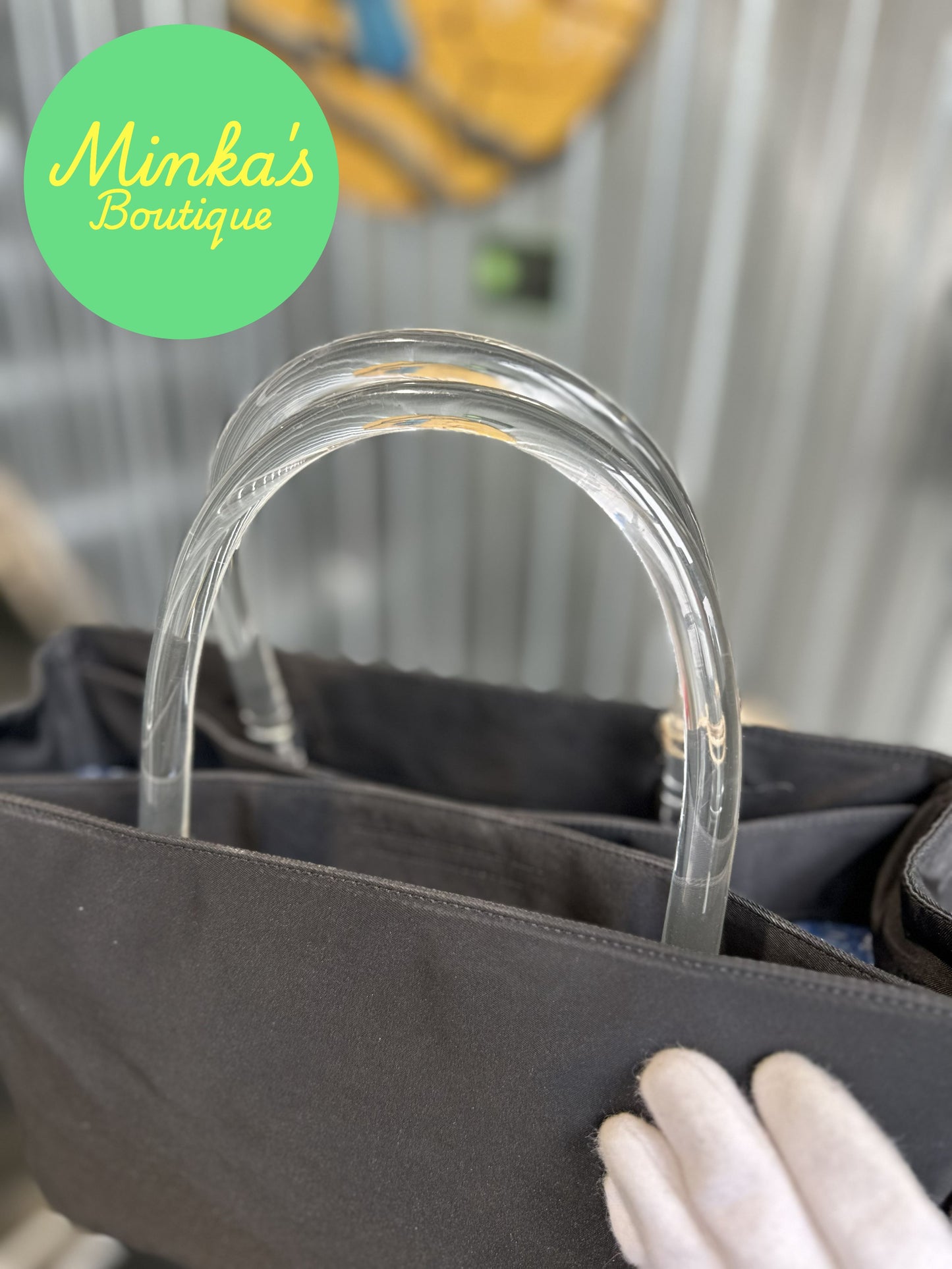 Prada Black Nylon Tote Hand Bag