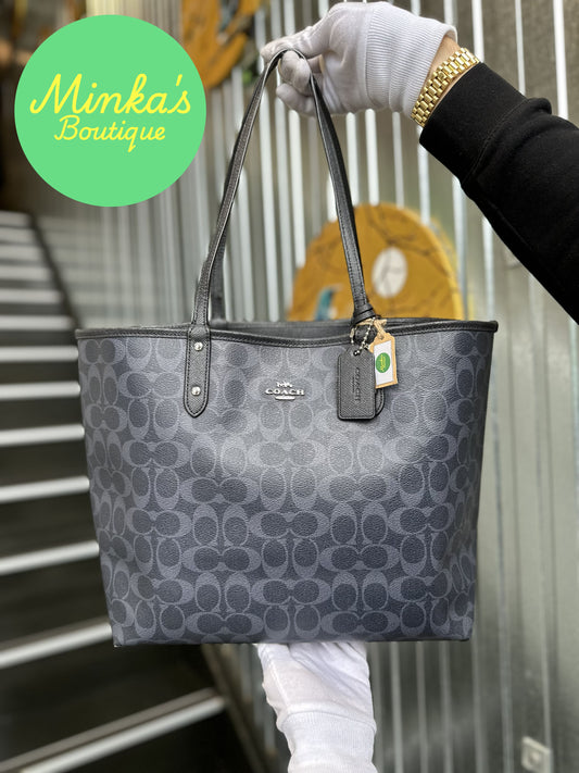 Coach Signature Reversible City Tote