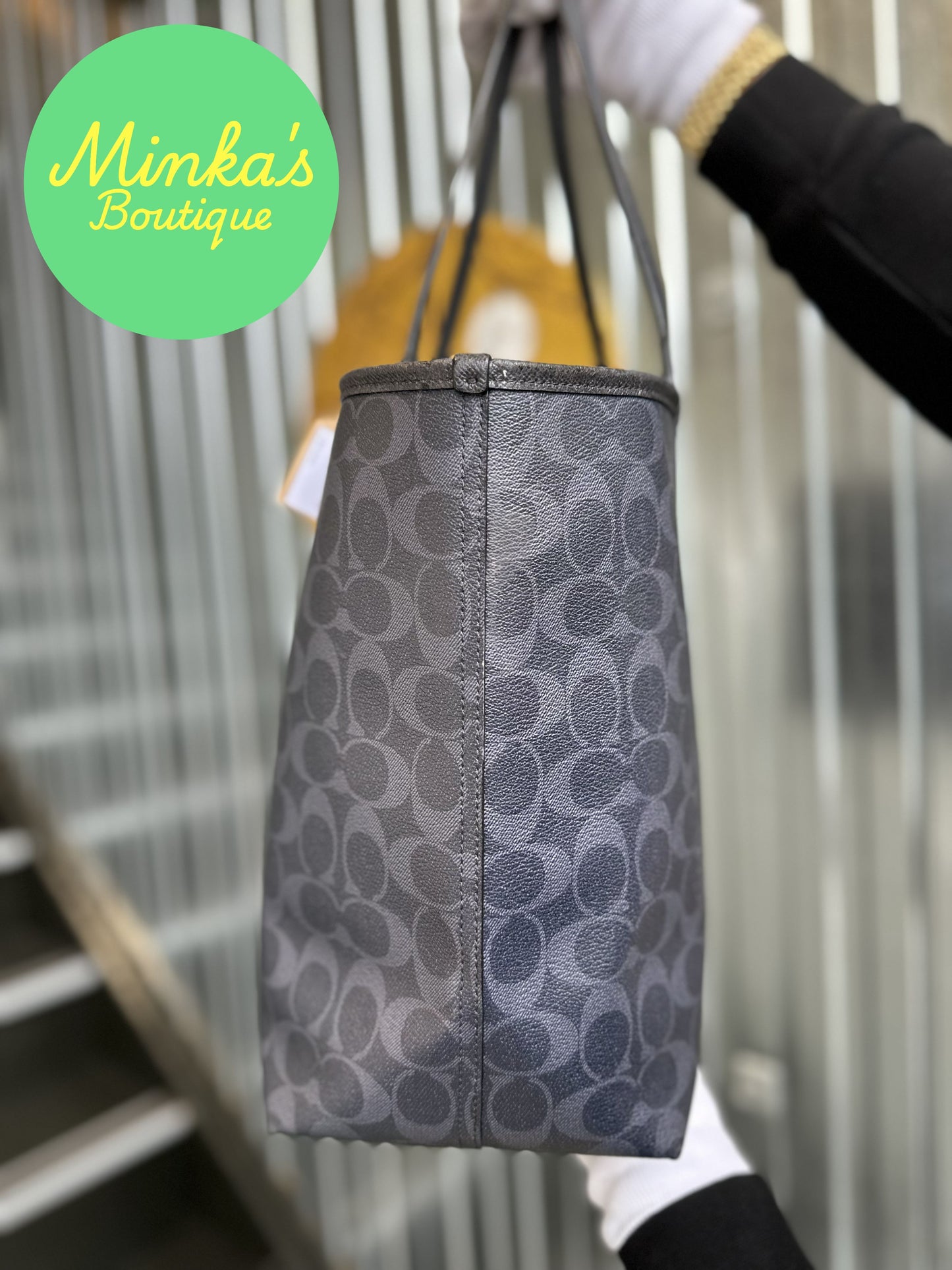 Coach Signature Reversible City Tote