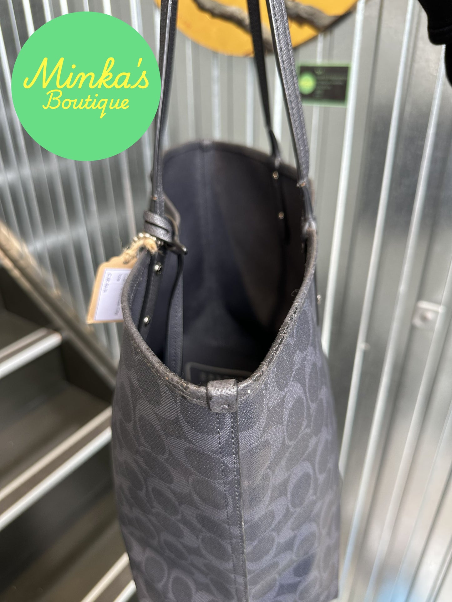 Coach Signature Reversible City Tote