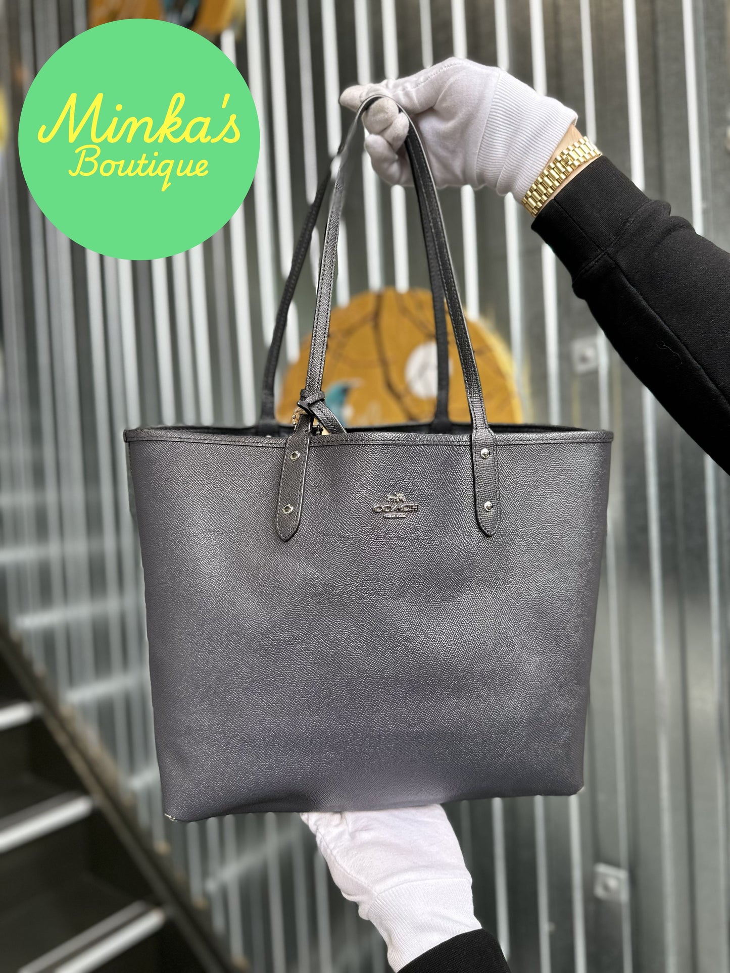 Coach Signature Reversible City Tote