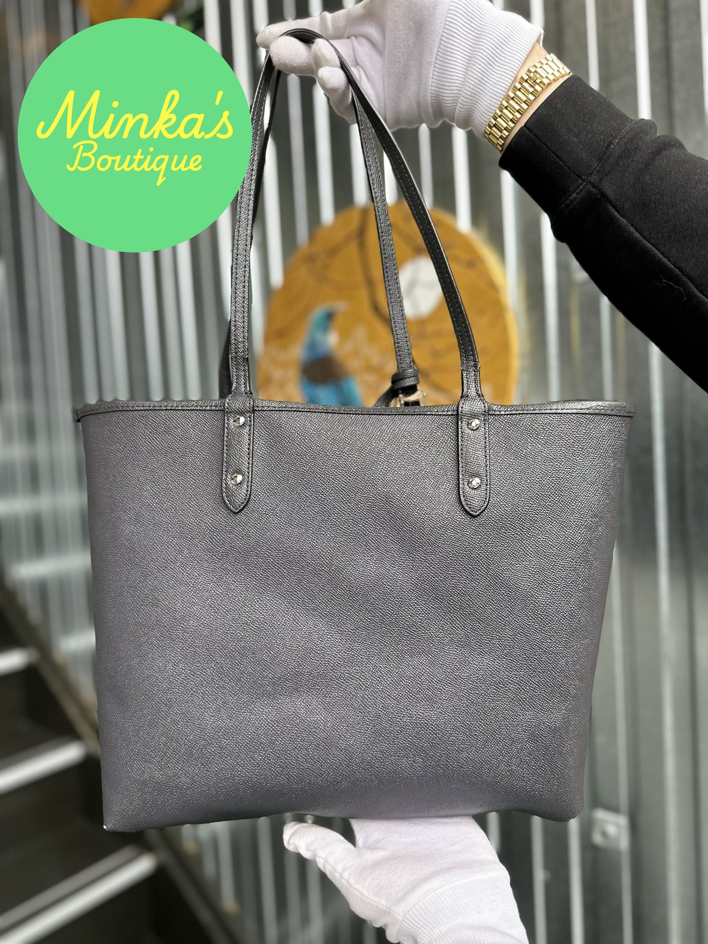 Coach Signature Reversible City Tote