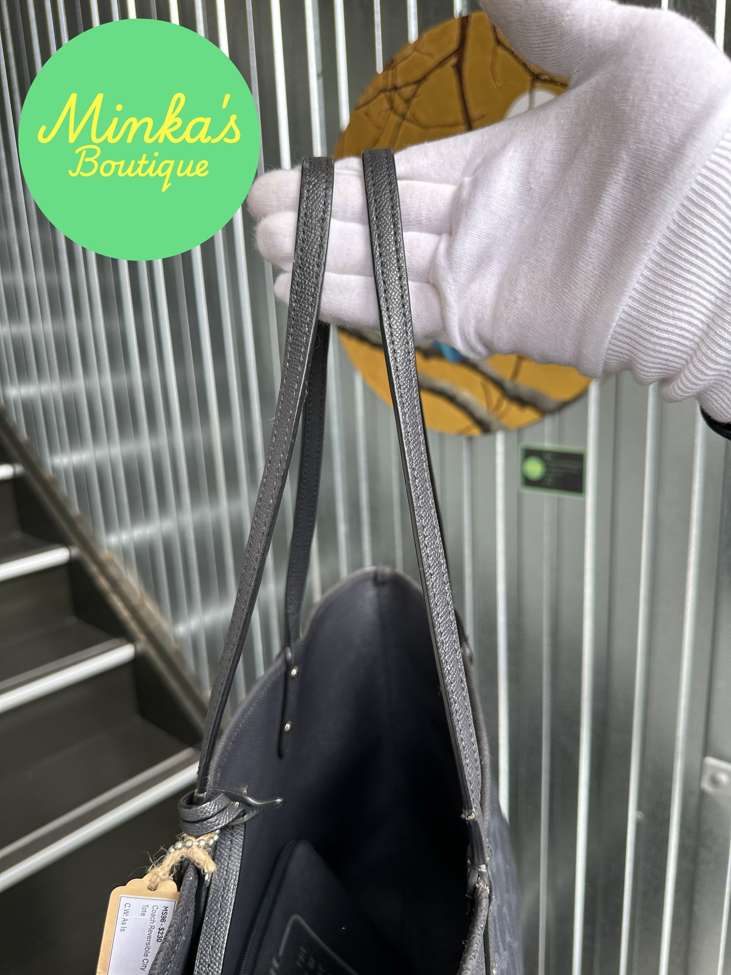 Coach Signature Reversible City Tote