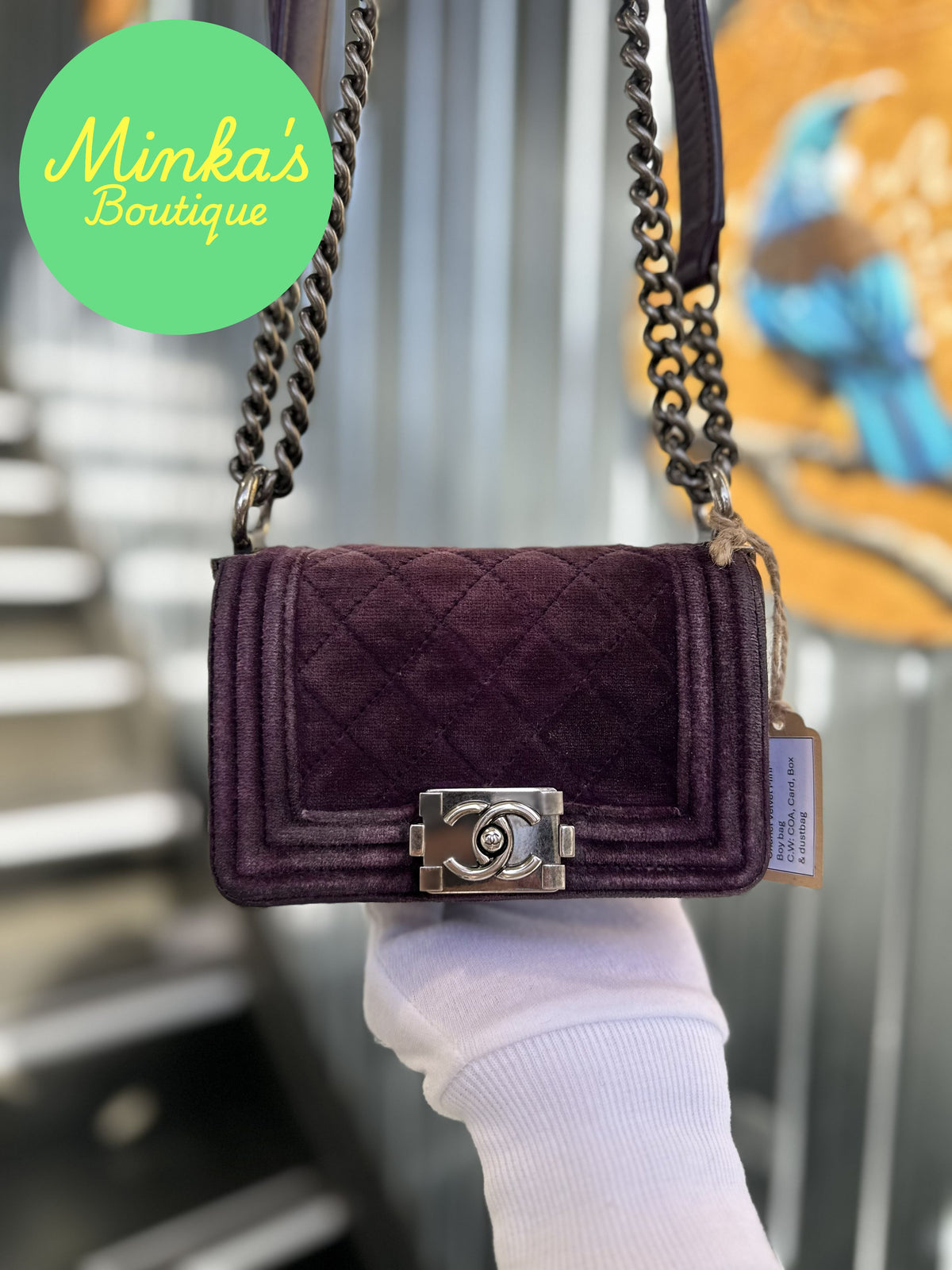 Chanel Velvet Mini Boy Bag
