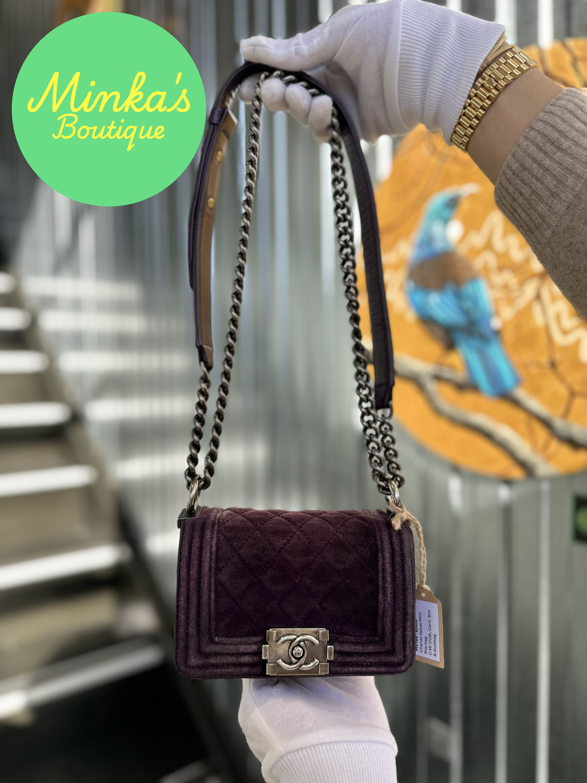 Chanel Velvet Mini Boy Bag