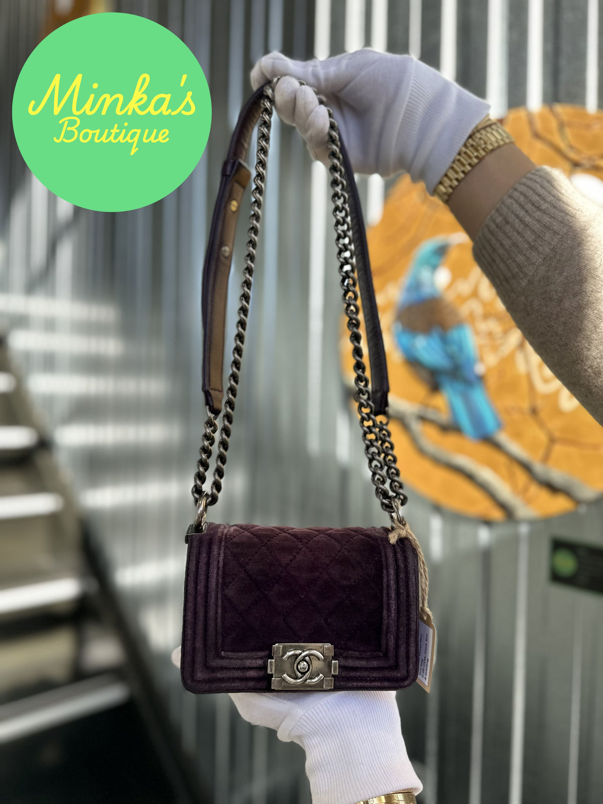 Chanel Velvet Mini Boy Bag