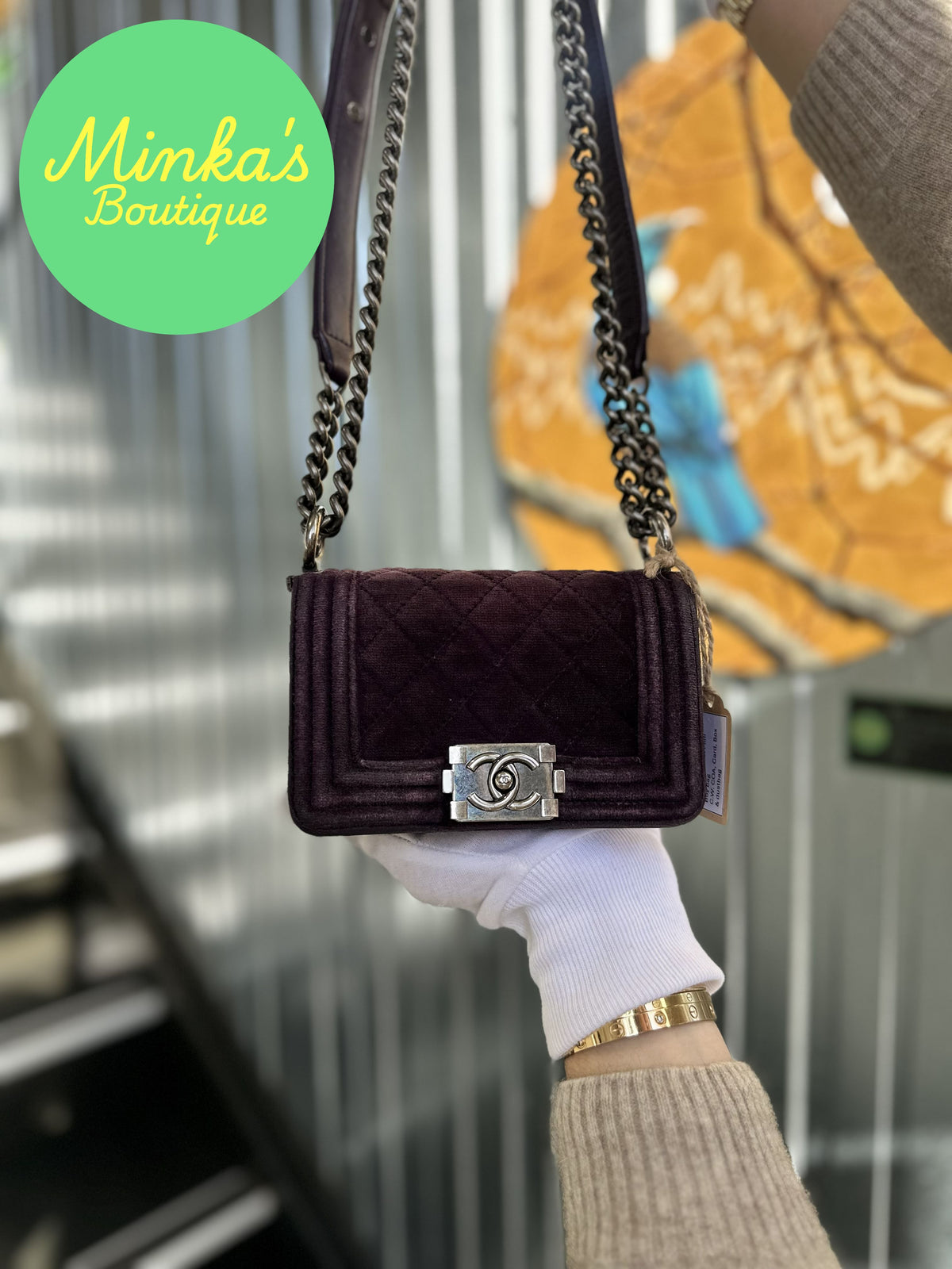Chanel Velvet Mini Boy Bag