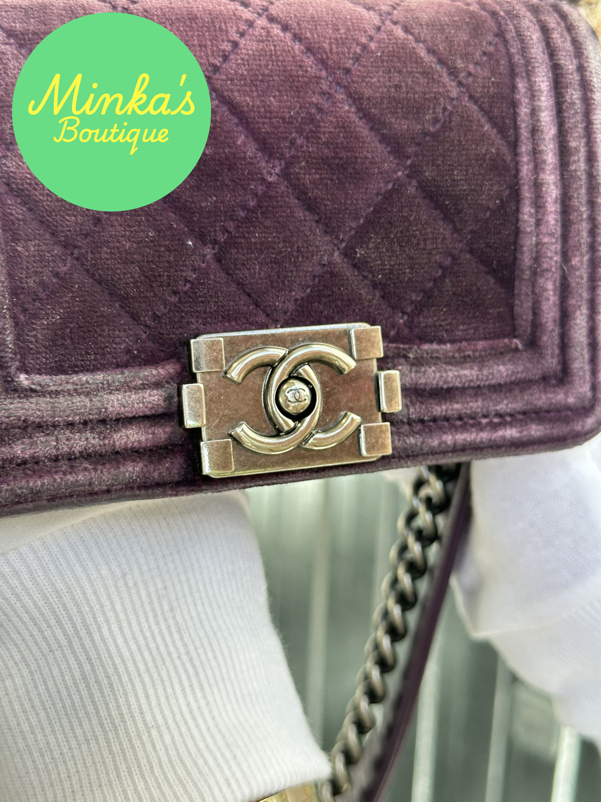 Chanel Velvet Mini Boy Bag