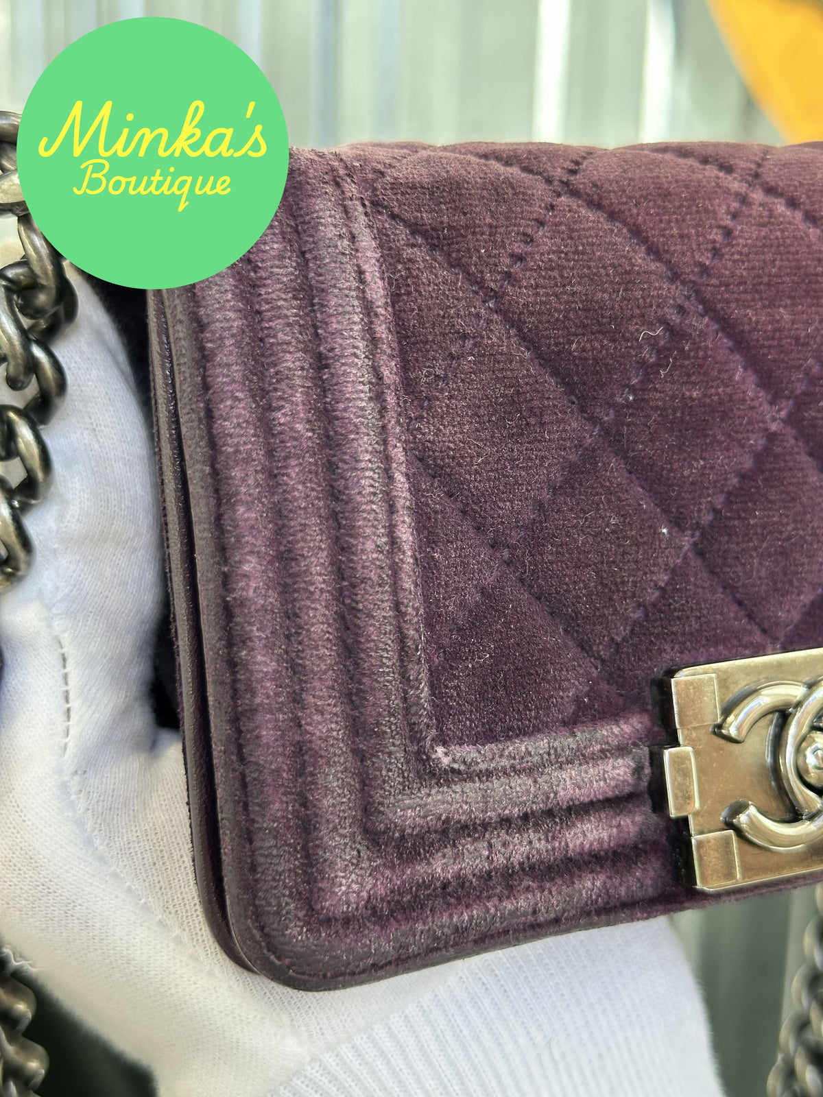 Chanel Velvet Mini Boy Bag