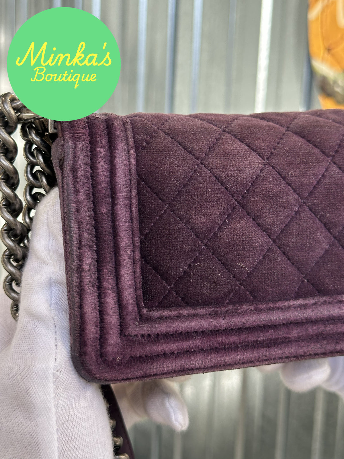 Chanel Velvet Mini Boy Bag