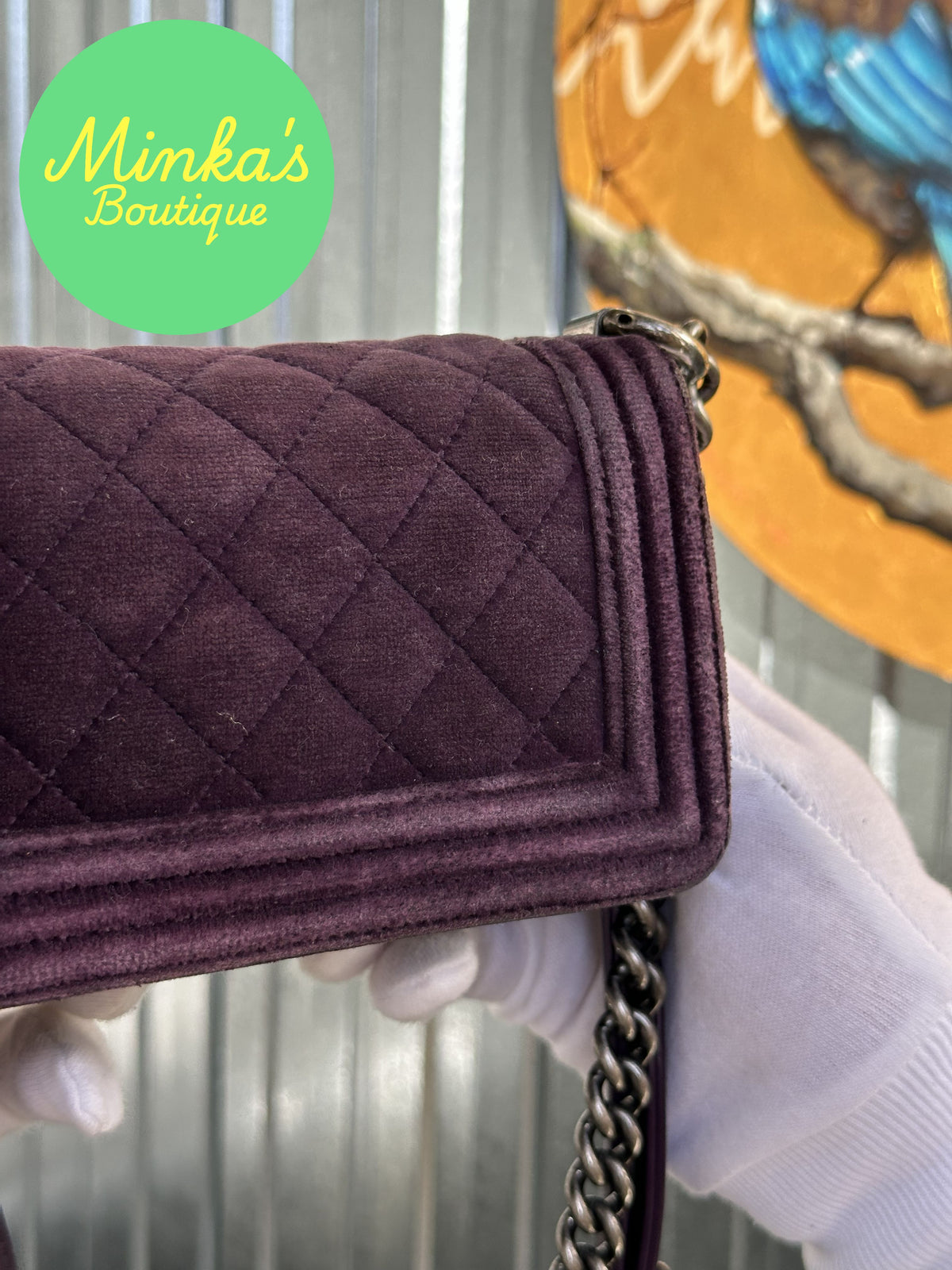 Chanel Velvet Mini Boy Bag