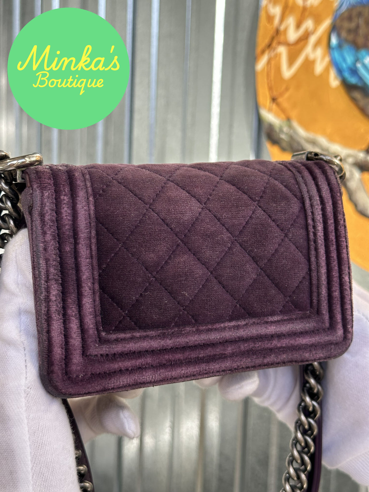 Chanel Velvet Mini Boy Bag