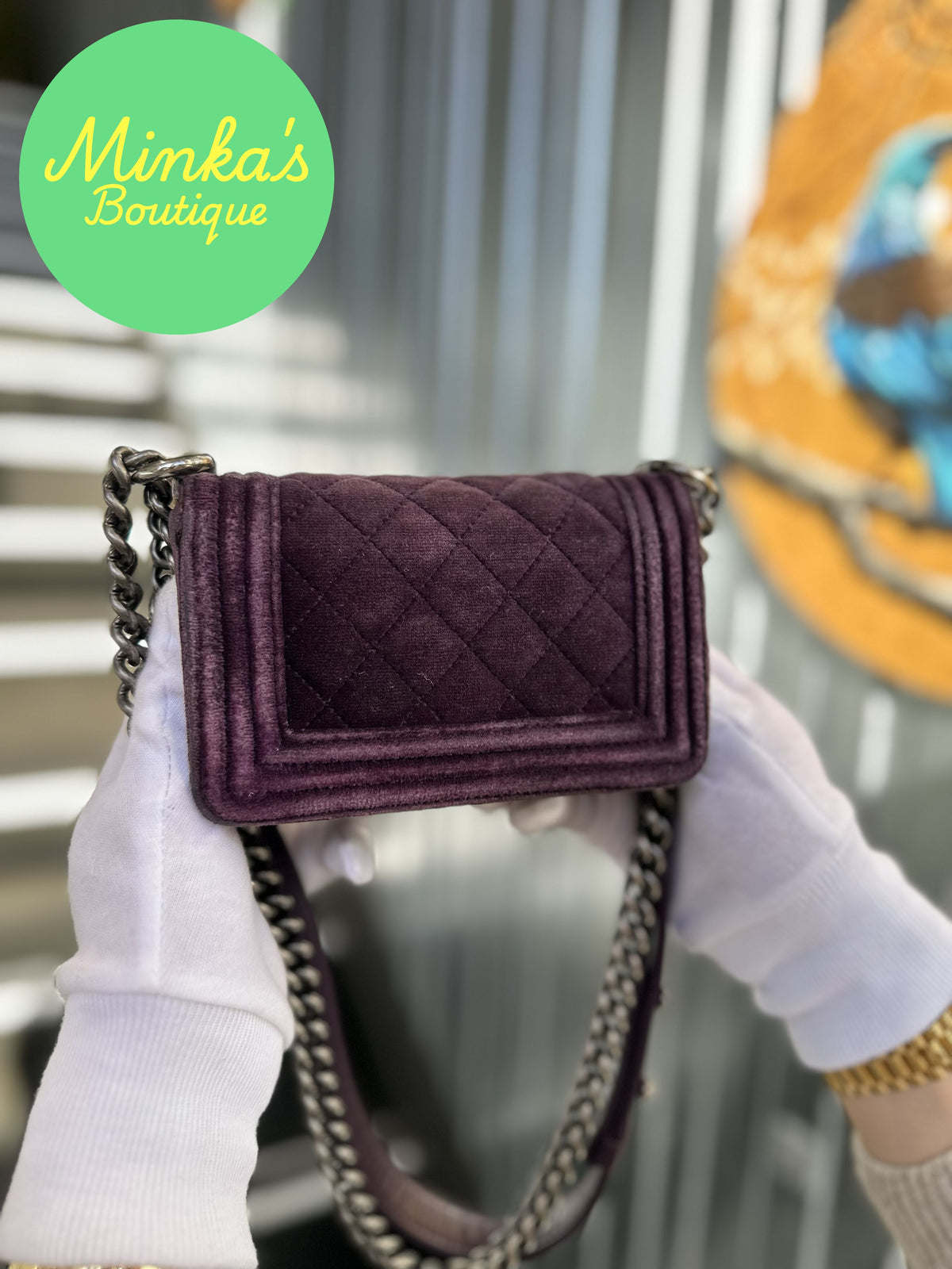Chanel Velvet Mini Boy Bag