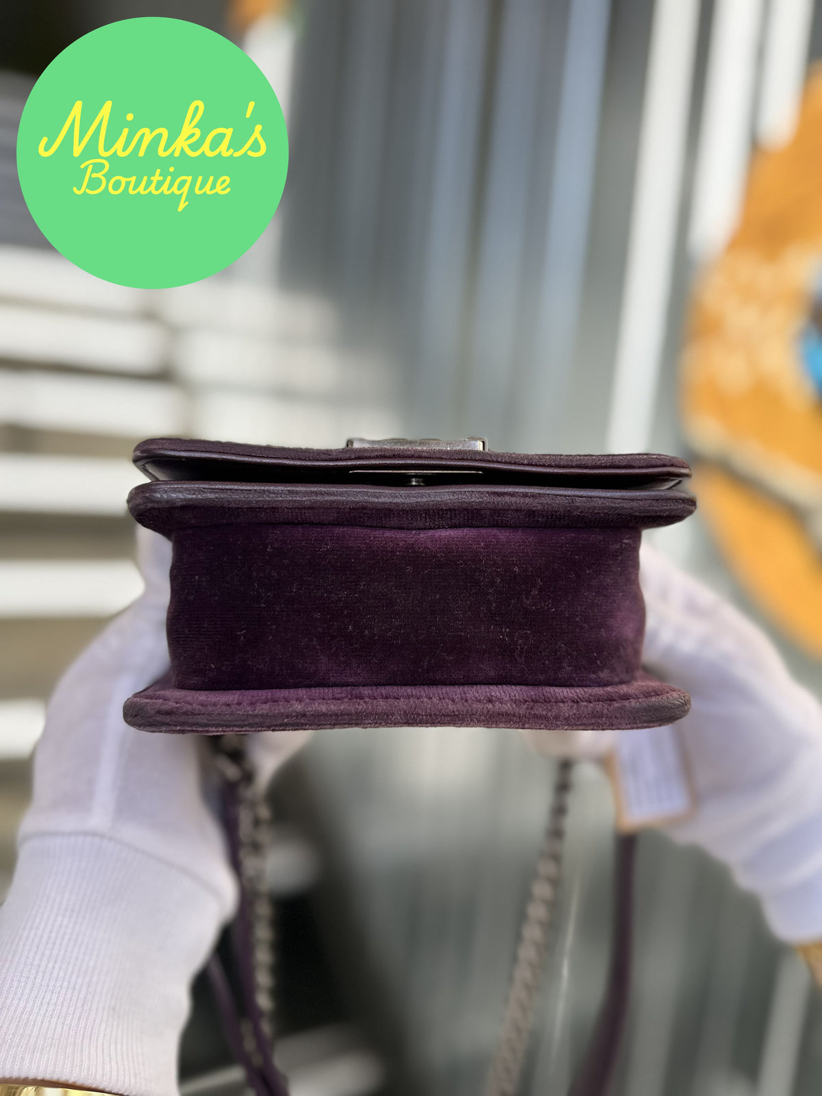 Chanel Velvet Mini Boy Bag