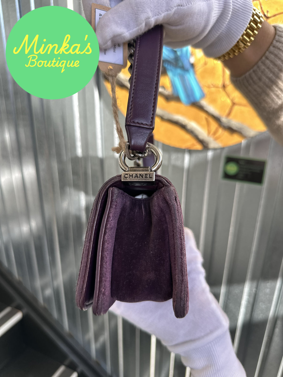 Chanel Velvet Mini Boy Bag