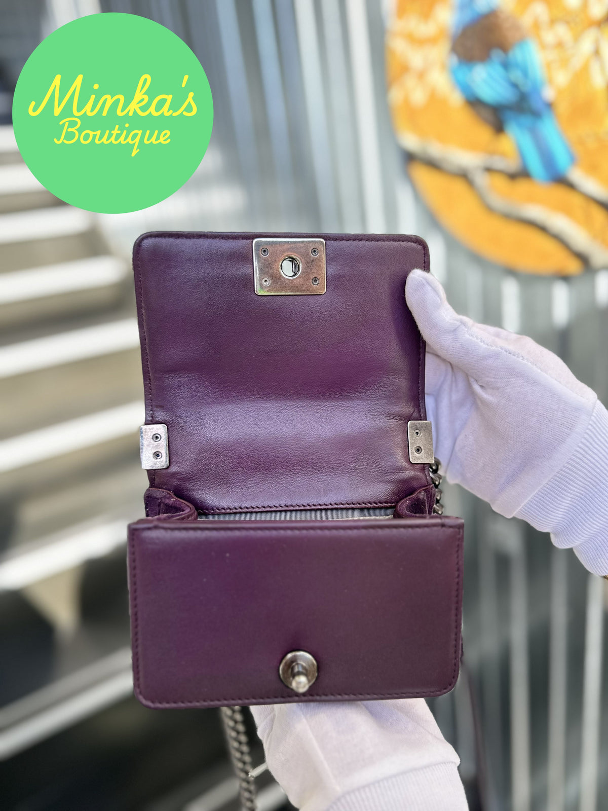Chanel Velvet Mini Boy Bag