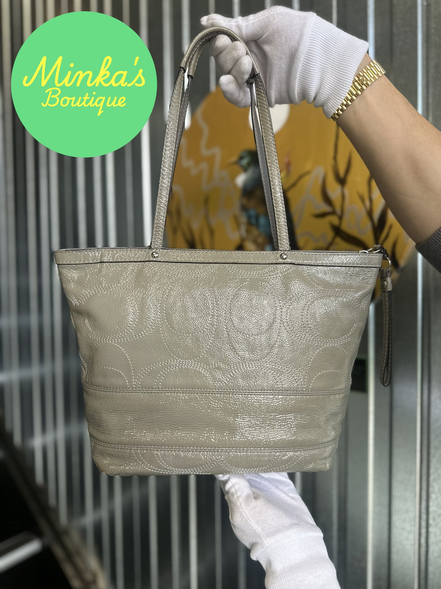 Coach Ashley Signature Patent tote