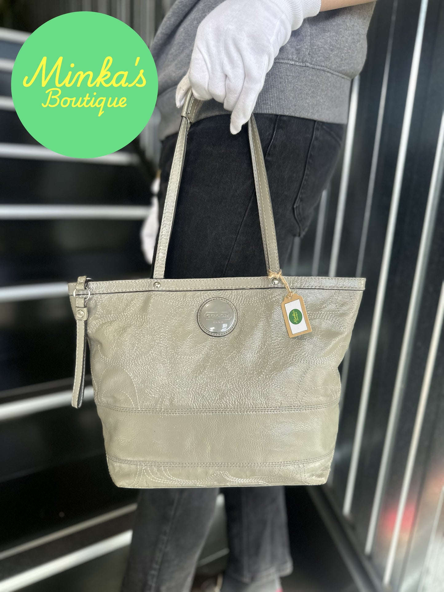 Coach Ashley Signature Patent tote