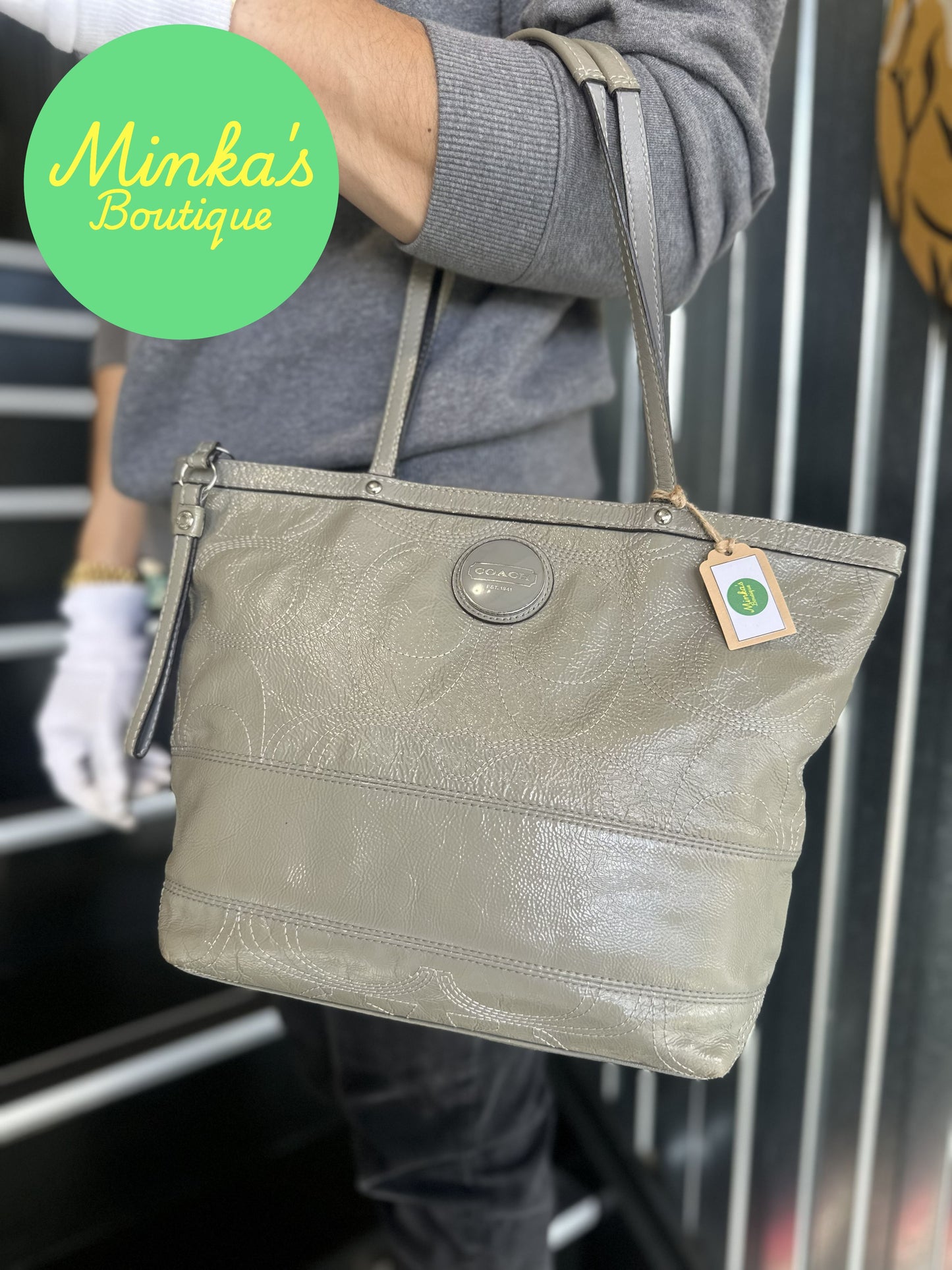 Coach Ashley Signature Patent tote