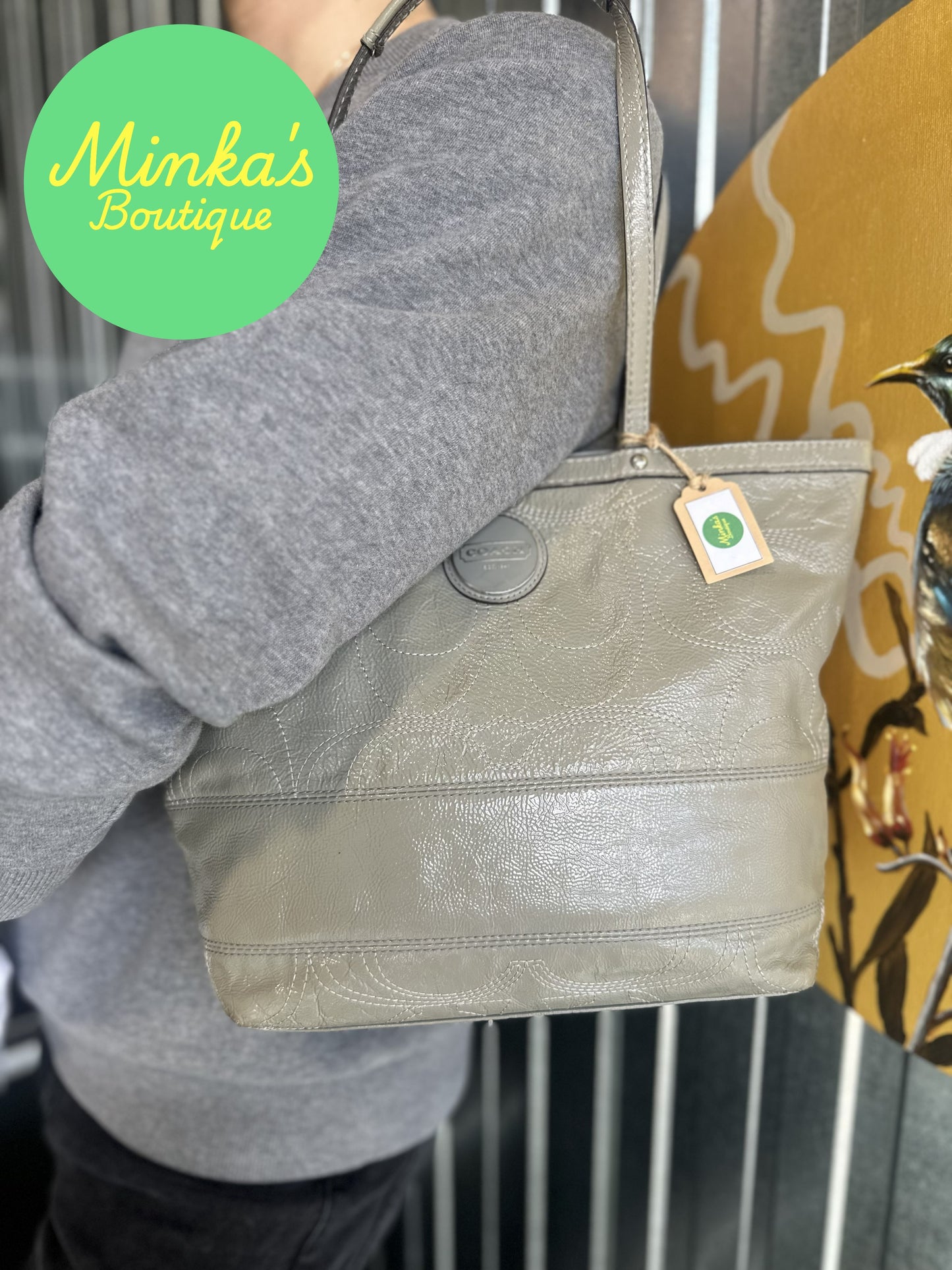 Coach Ashley Signature Patent tote