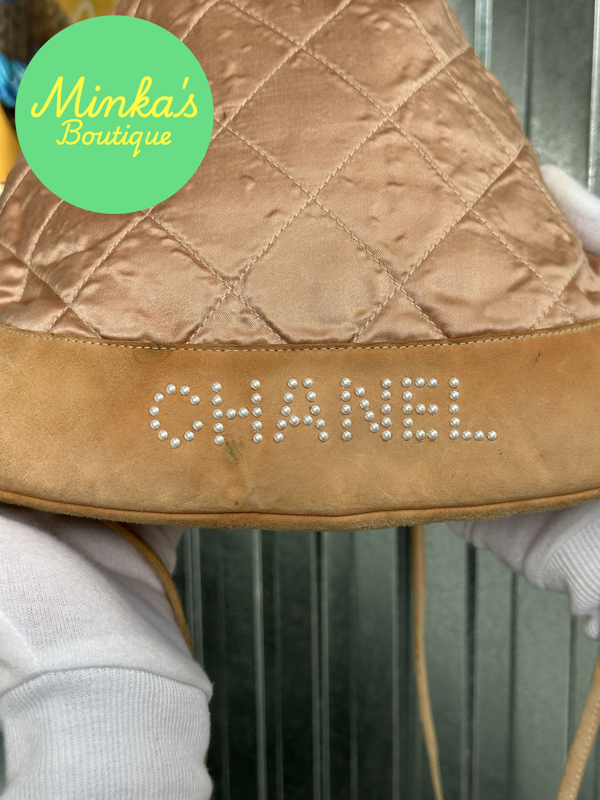 Chanel Satin Quilted Drawstring Backpack