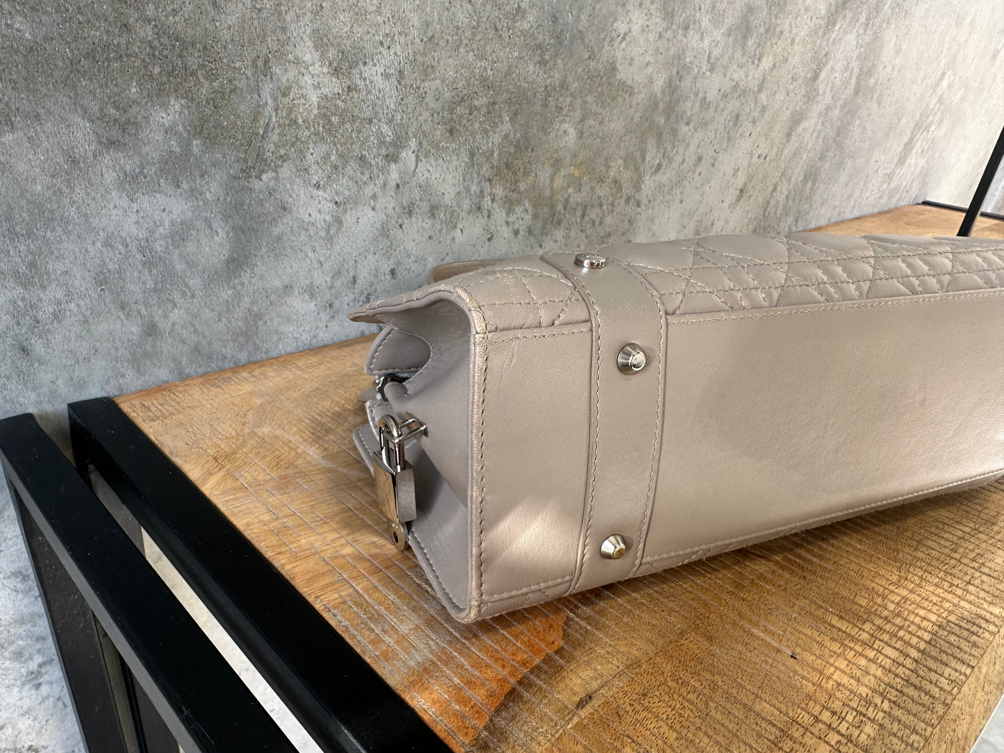 Dior Cannage Quilted Lambskin Leather Shoulder Bag
