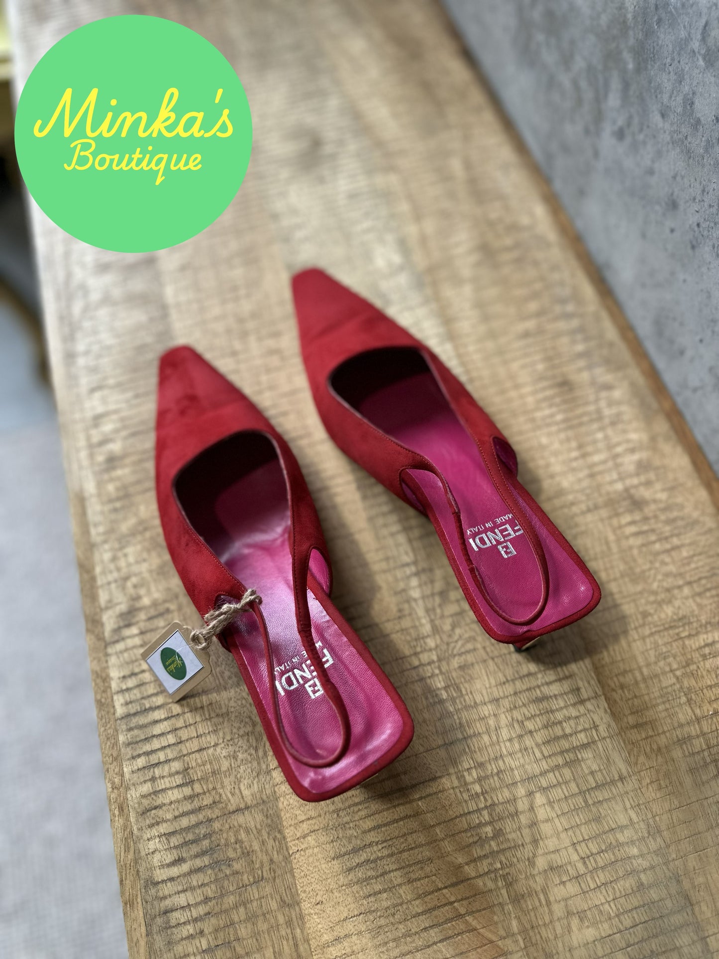Fendi Slingback Kitten Heel