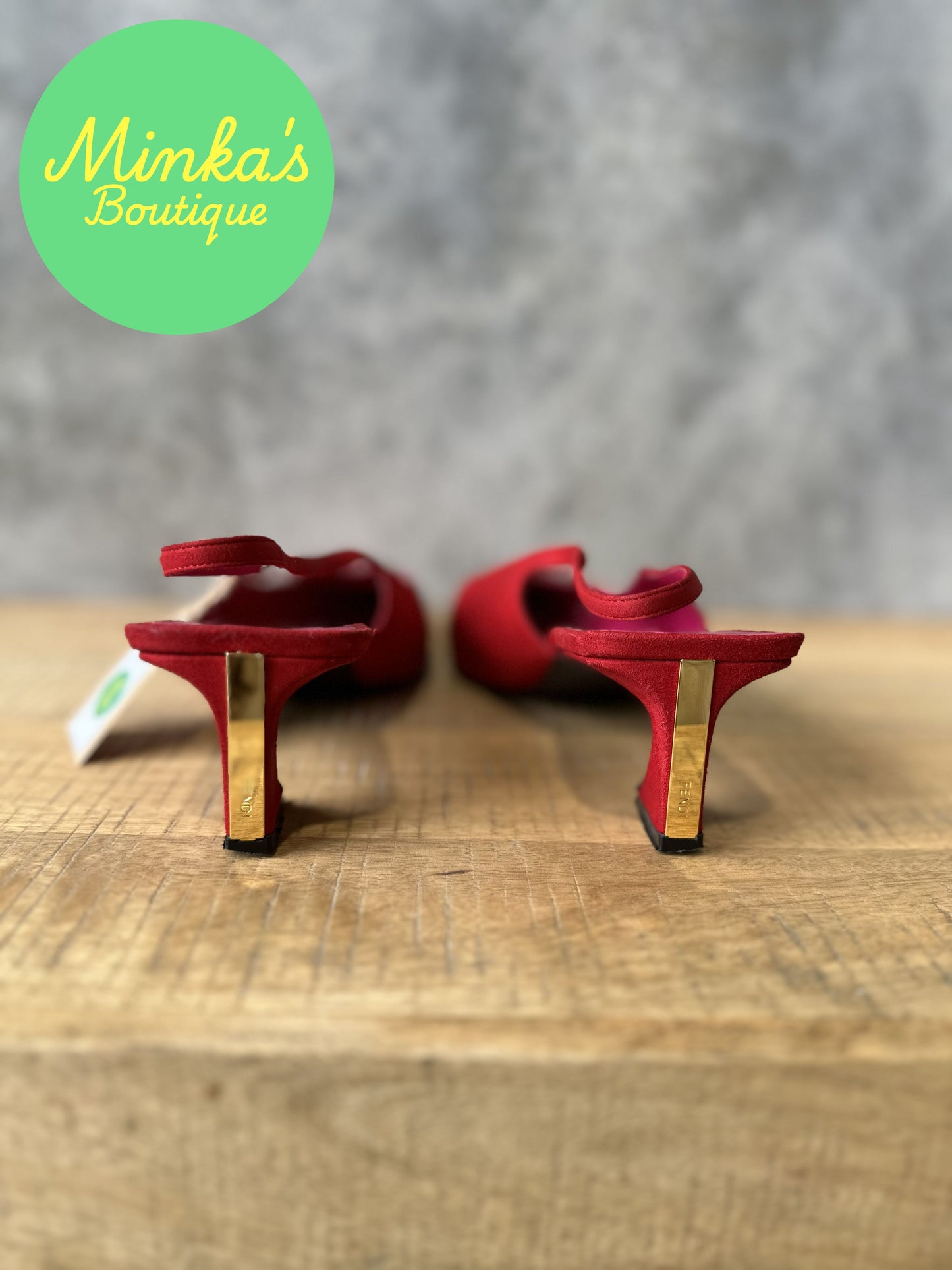 Fendi Slingback Kitten Heel