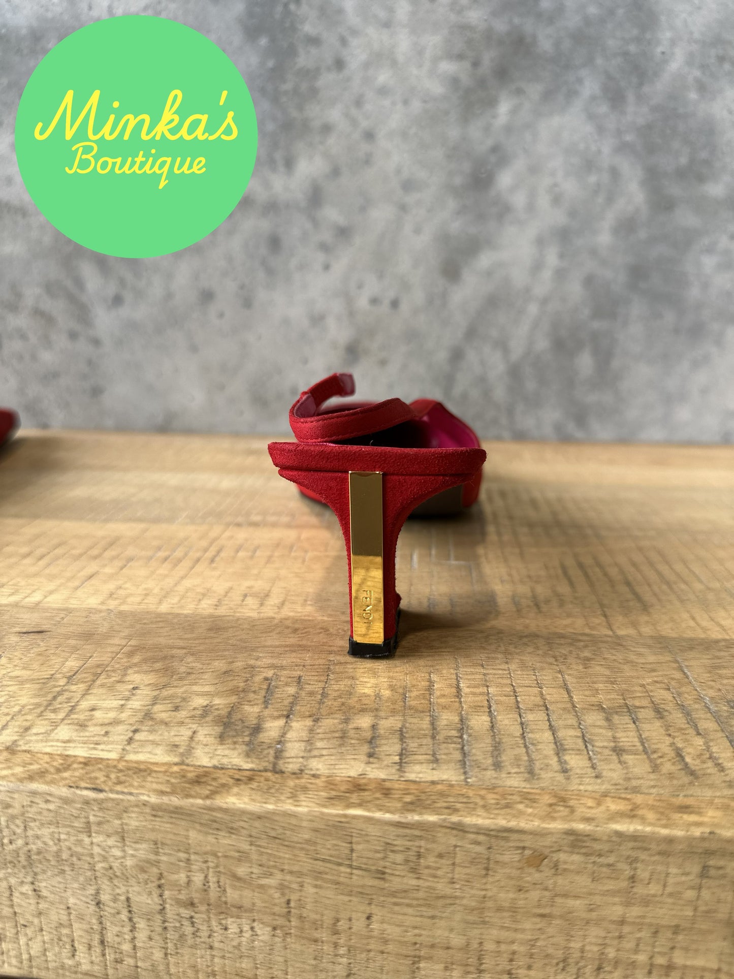 Fendi Slingback Kitten Heel