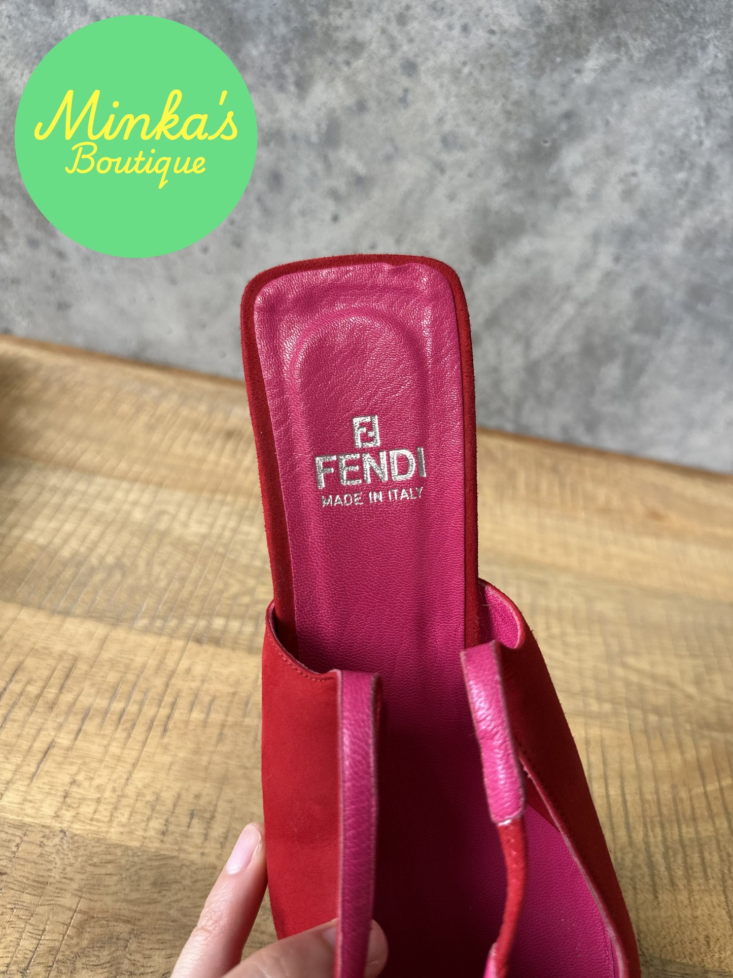 Fendi Slingback Kitten Heel