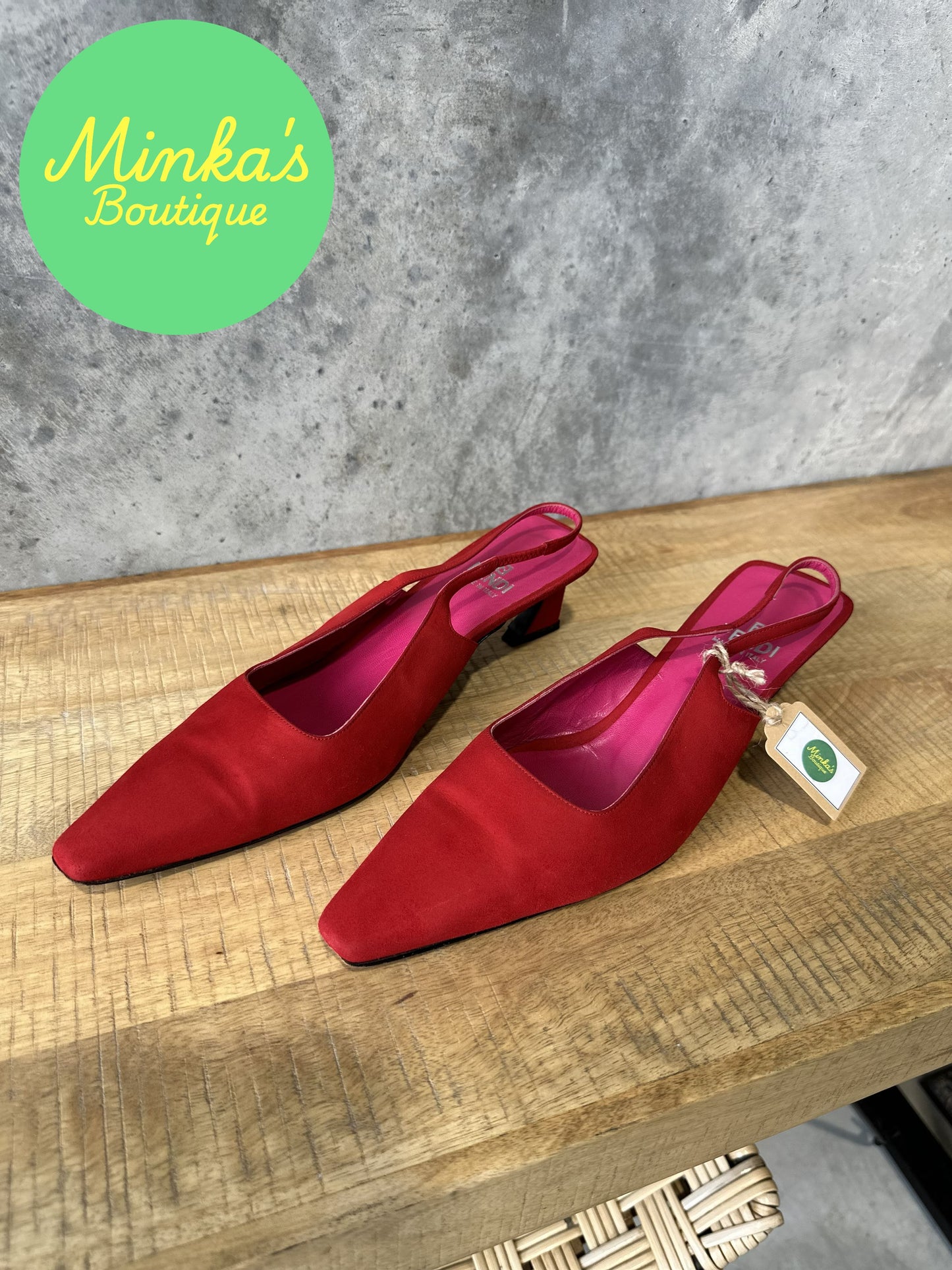Fendi Slingback Kitten Heel