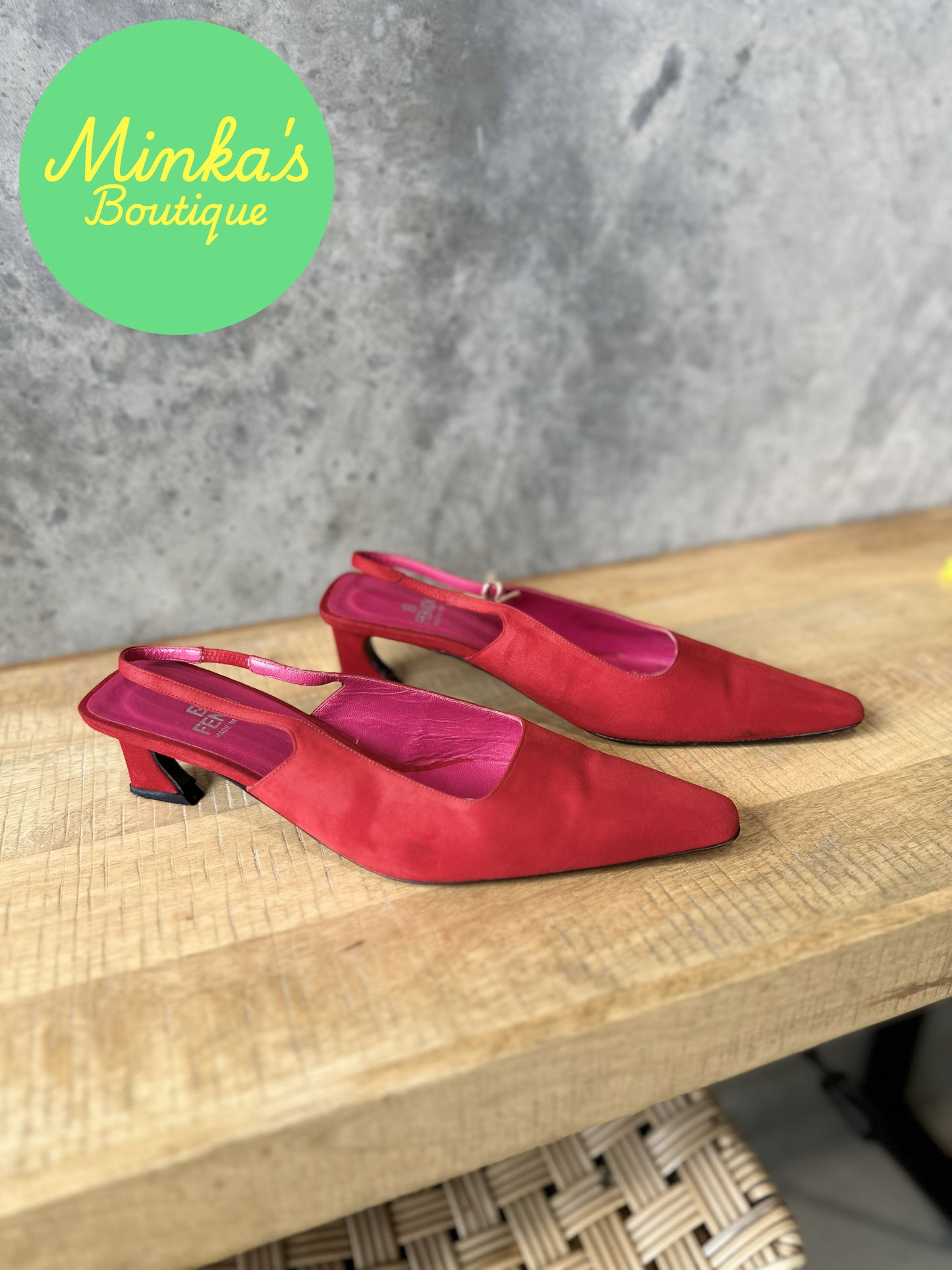 Fendi Slingback Kitten Heel