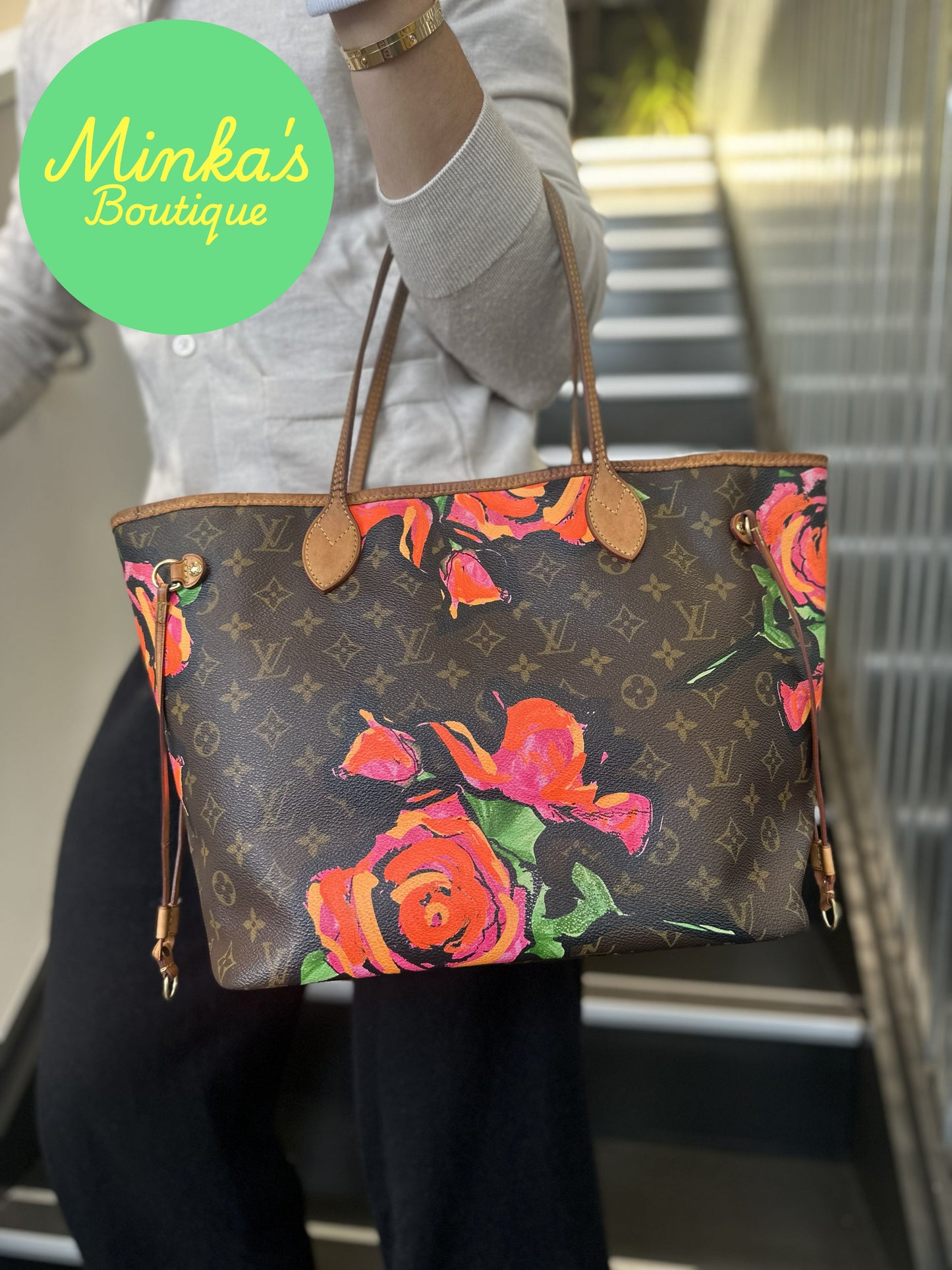 Louis Vuitton Neverfull Roses