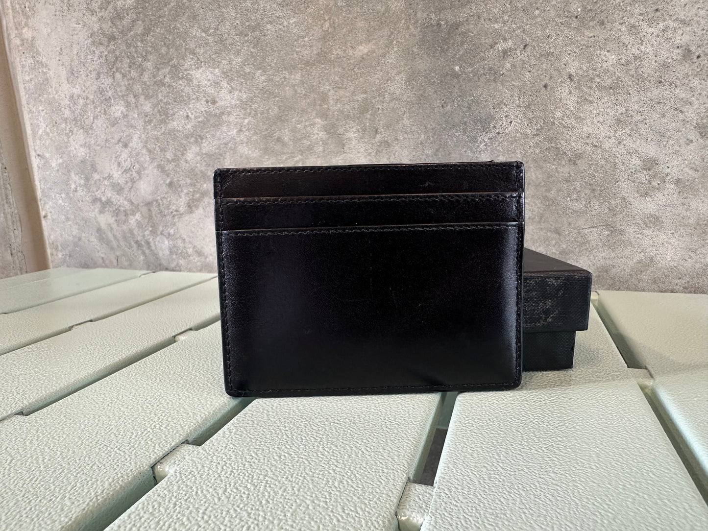 SAINT LAURENT PARIS Card Holder in Black Smooth Leather - Full Set