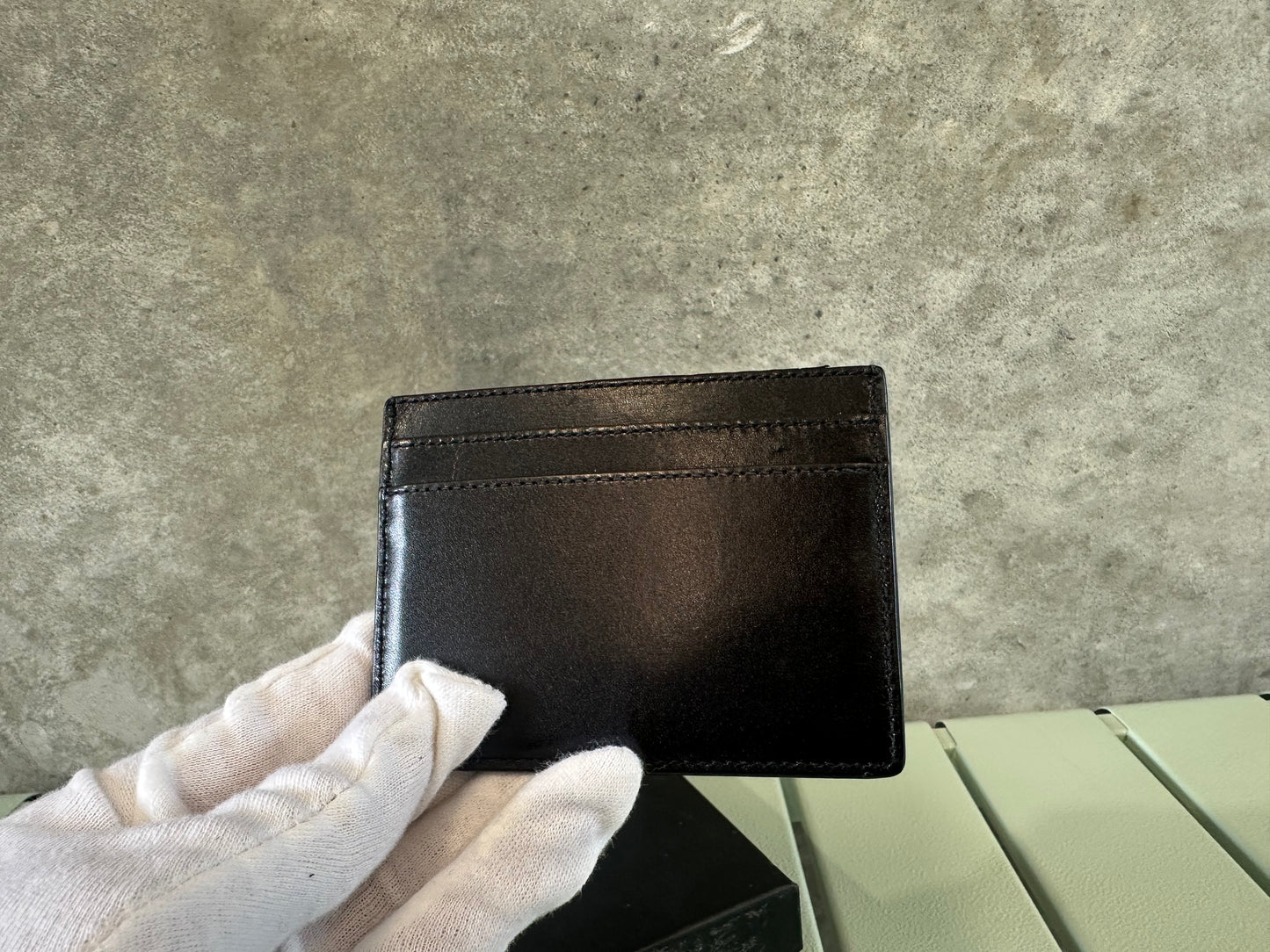 SAINT LAURENT PARIS Card Holder in Black Smooth Leather - Full Set